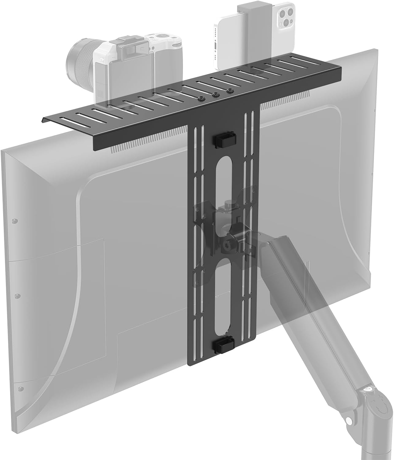 ErgoFocus 11 lbs, 75/100mm, DSLR Monitor Mount Hold up to Monitor Top Shelf for Livestream Device, Camera Mount