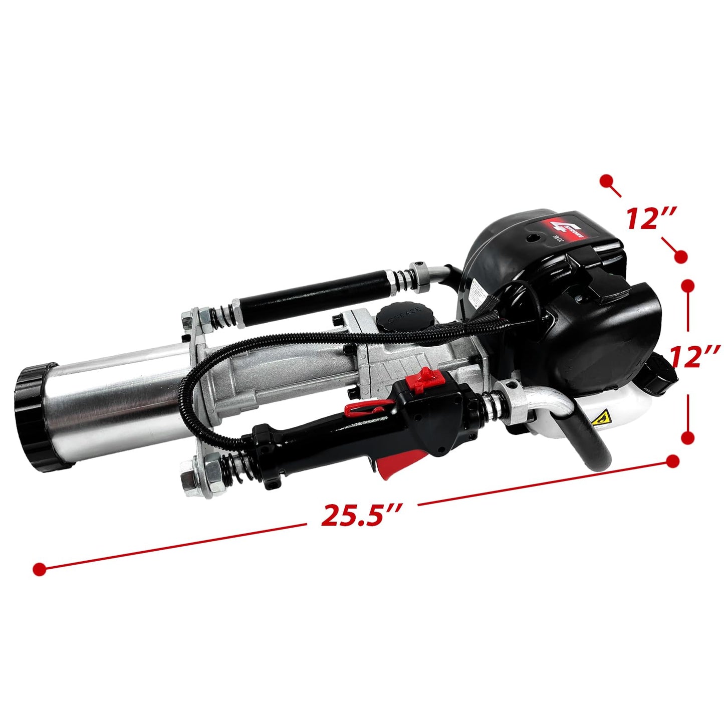 4 Stroke Gas Powered T Post Driver Hammer Drill, 37.7CC Air Cooling Single Cylinder Gasoline Petrol Fencing Tool with 3 Post Driving Head - 45mm,55mm,88mm pile sleeve