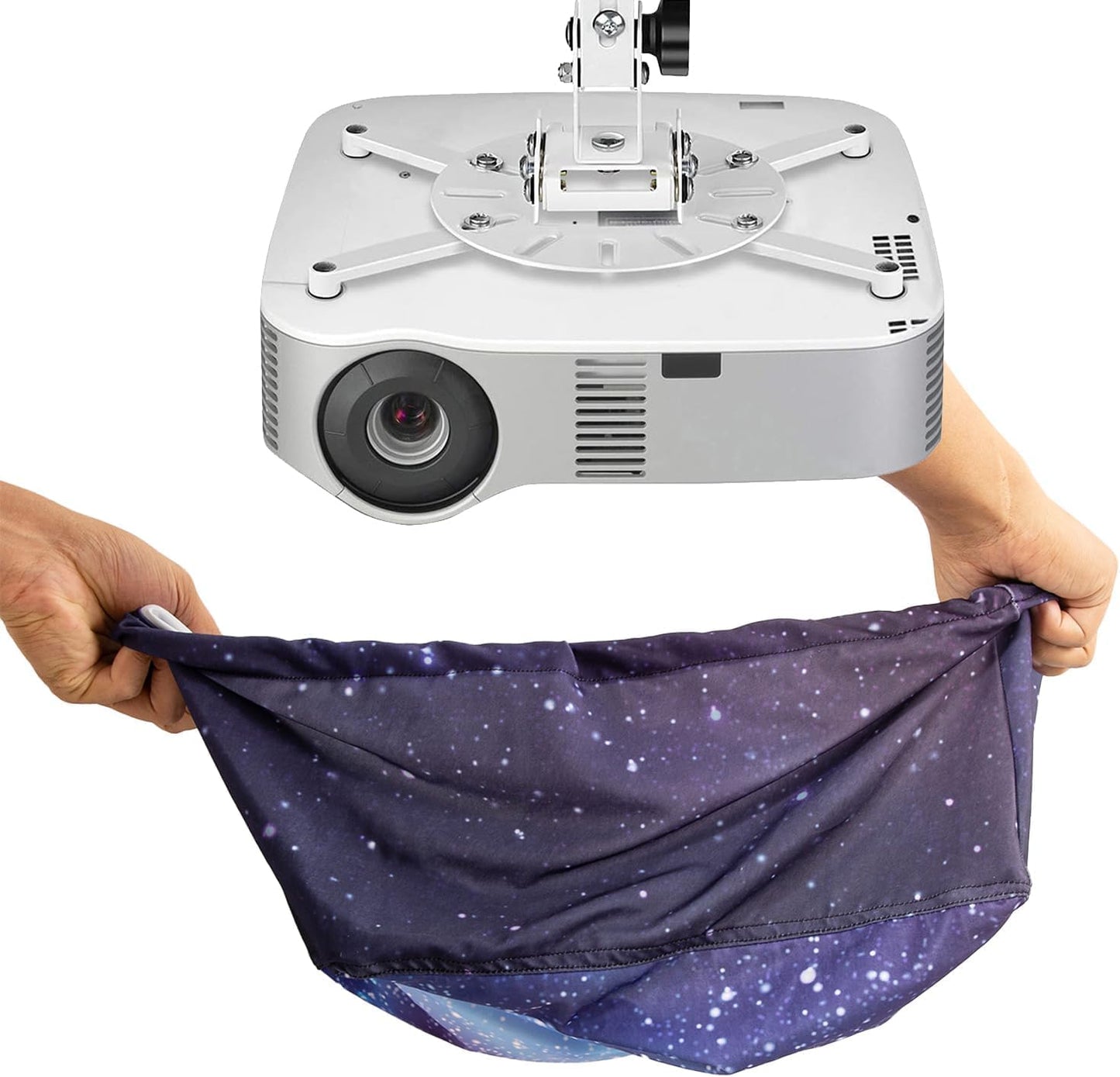 SEJGGKQ Drawstring(13.7" 13.7" 8.6") Projector Dust Cover,Projector Cover Outdoor Case