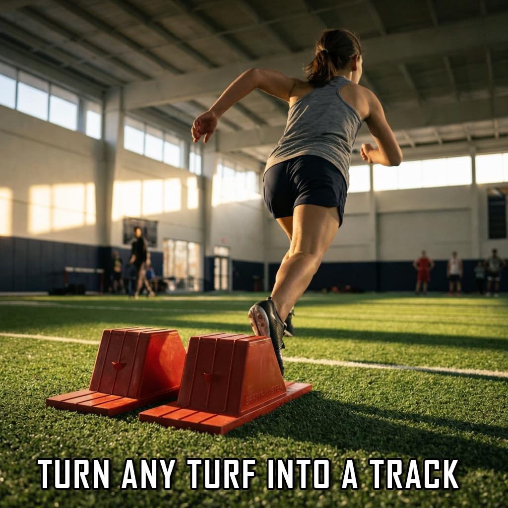 Amber Athletic Gear Rubber Starting Blocks Track & Field Indoor Starting Block (1 Pair)