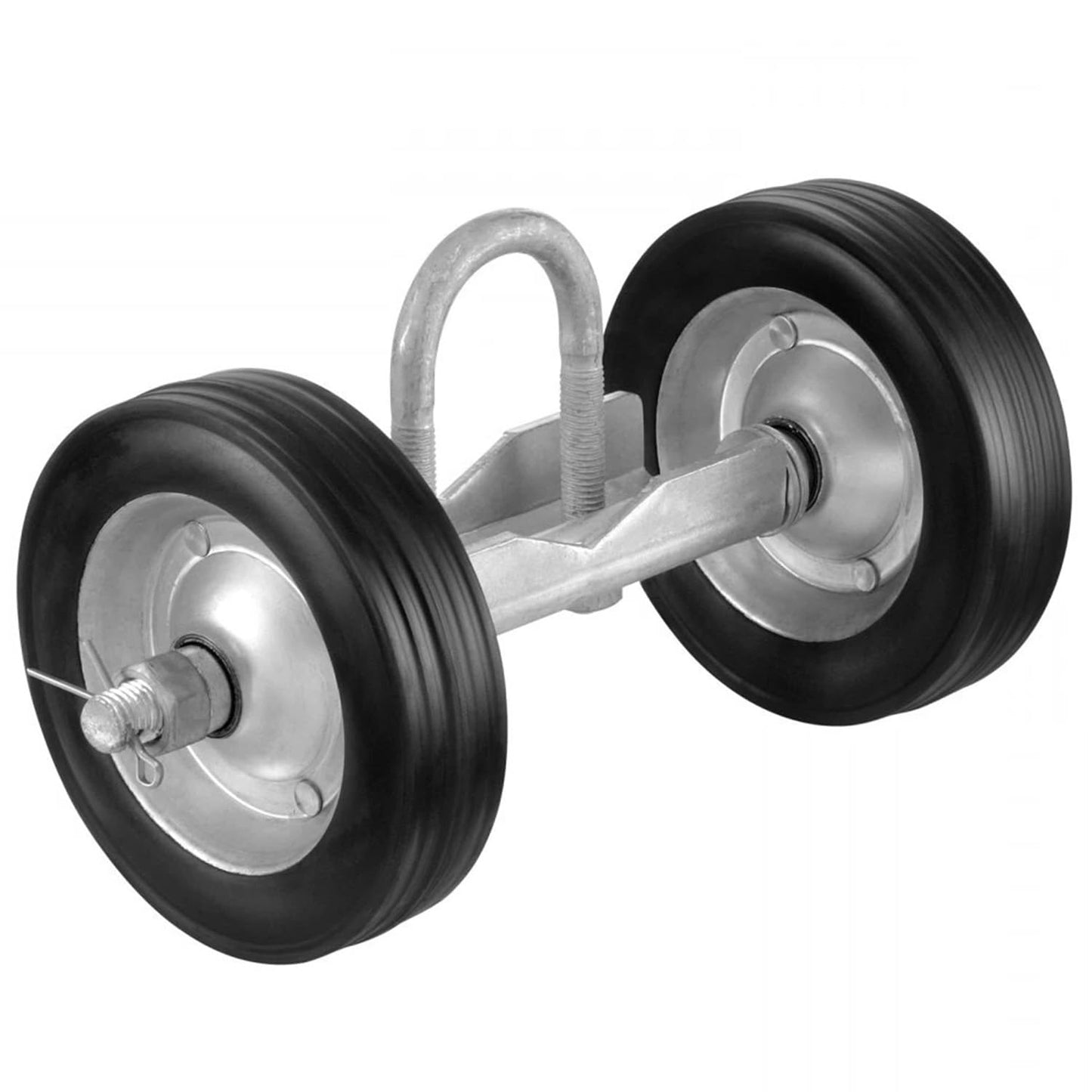 Rolling Gate Hardware Kit, Heavy Duty Sliding Gate Kit, Galvanized Sliding Gate System with 6" Double Wheel Carrier & 5" Pipe Track Rollers for 1-5/8" Track, Standard DIY Kit