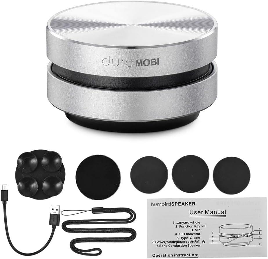 Splenssy Wireless Mini Bone Conduction Speaker, Stereo Bass Sound Creative Portable Speaker Mini Size Music Player