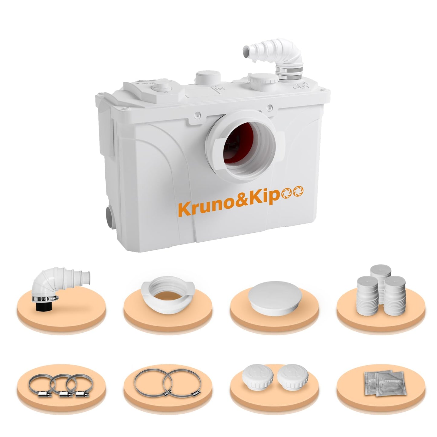 Macerator Pump for Basement Waste Water Disposal Lifting Up, Sewage Pump with 4 Inlets for Toilet, Sink, Laundry, Shower, Upflush to 30ft/11 m, 2960 GPH, Macerating Toilet Pump, 700 watt