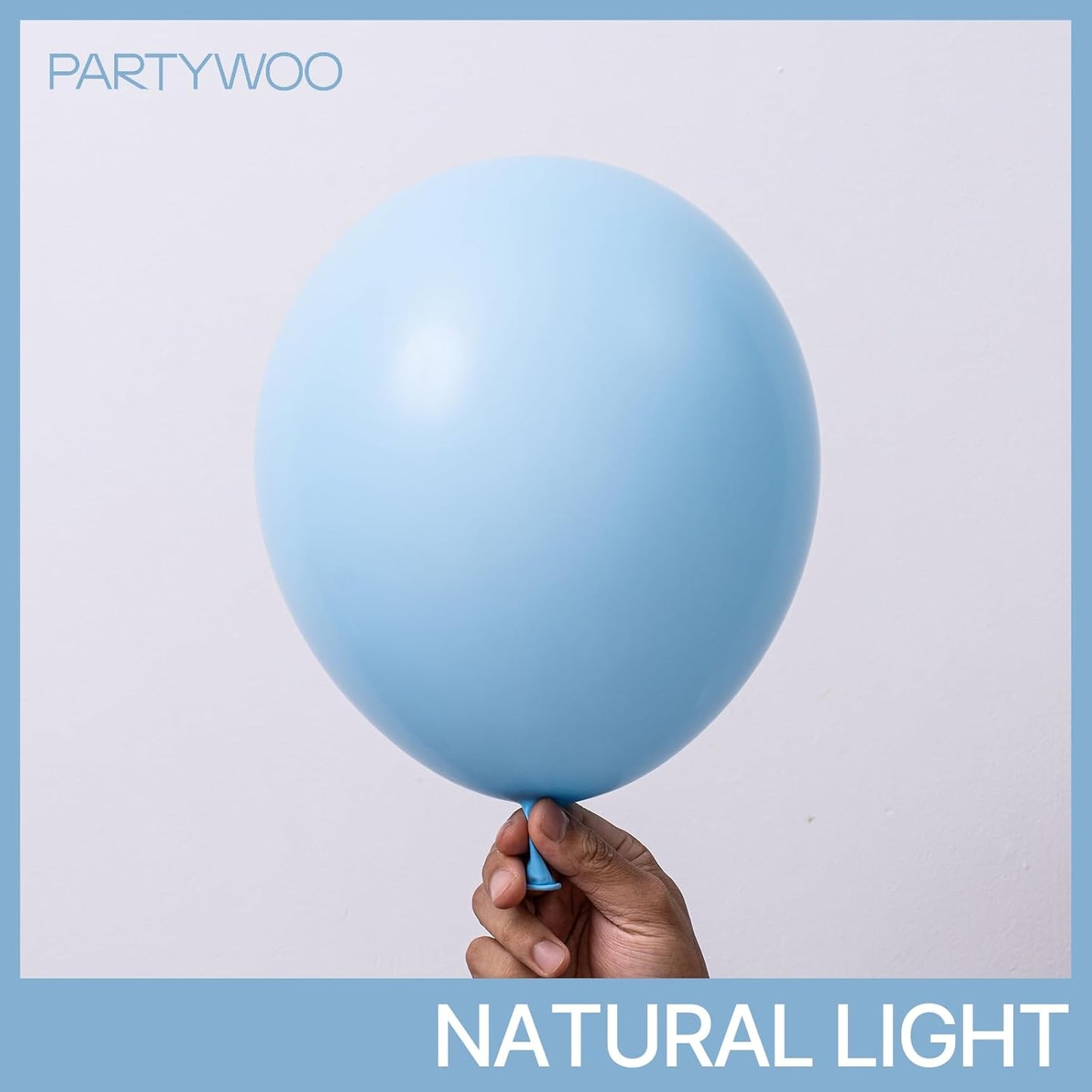 PartyWoo Light Blue Balloon Arch Kit - 85 Pcs in Various Sizes for Baby Showers & Birthdays | Aqua Blue Decor