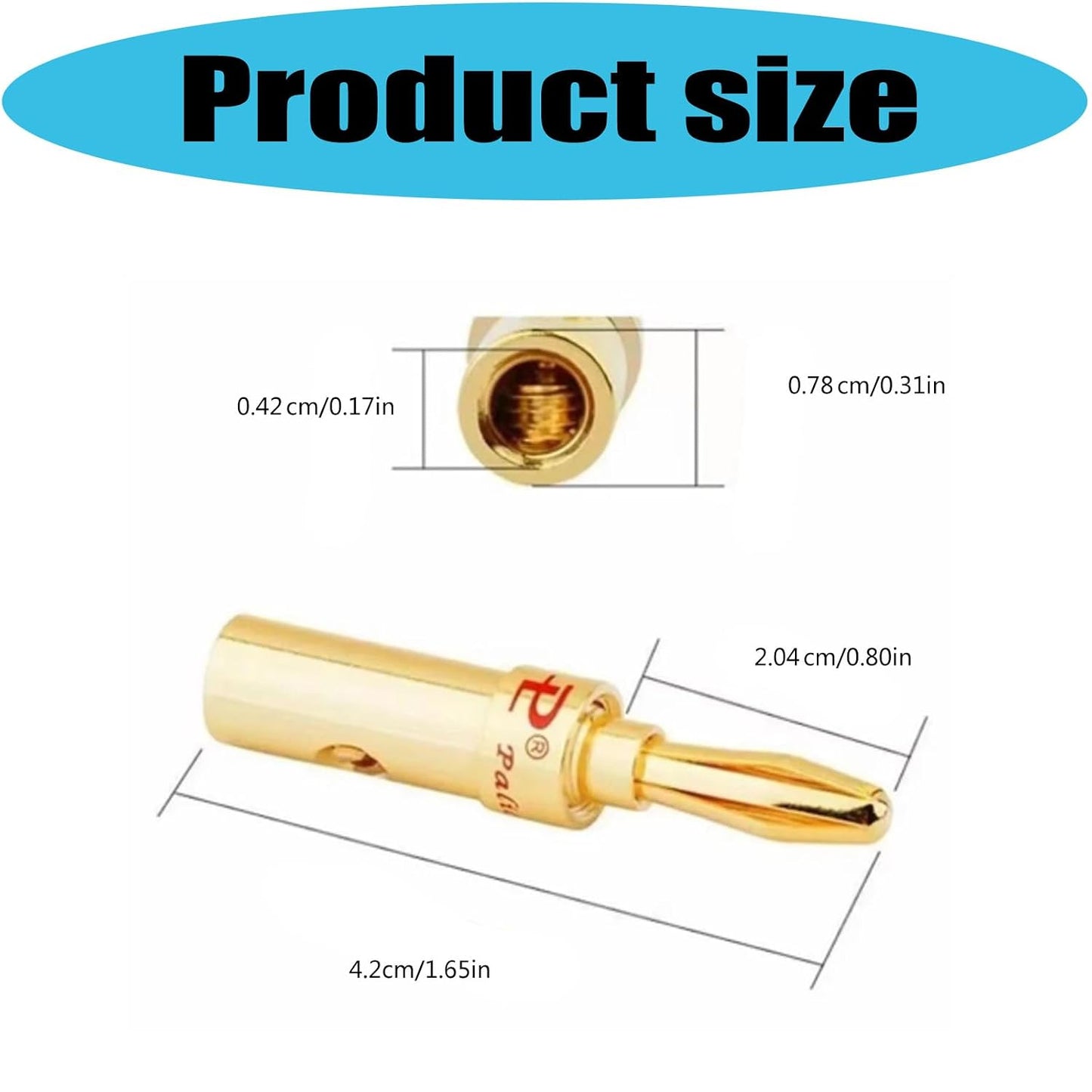 Shinycome 4mm 4mm Banana Connector Loudspeaker Banana Plugs Gold Plated Binding Post Loudspeaker Wire Replacement Sound