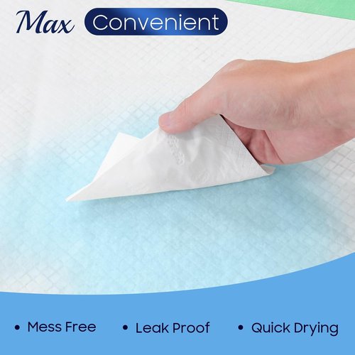 Fygrip Disposable Underpads - Hospital Grade, 130 Gram, 36” x 36” | Max Absorbency, Leakproof & Quick Drying for Adults, Kids & Pets