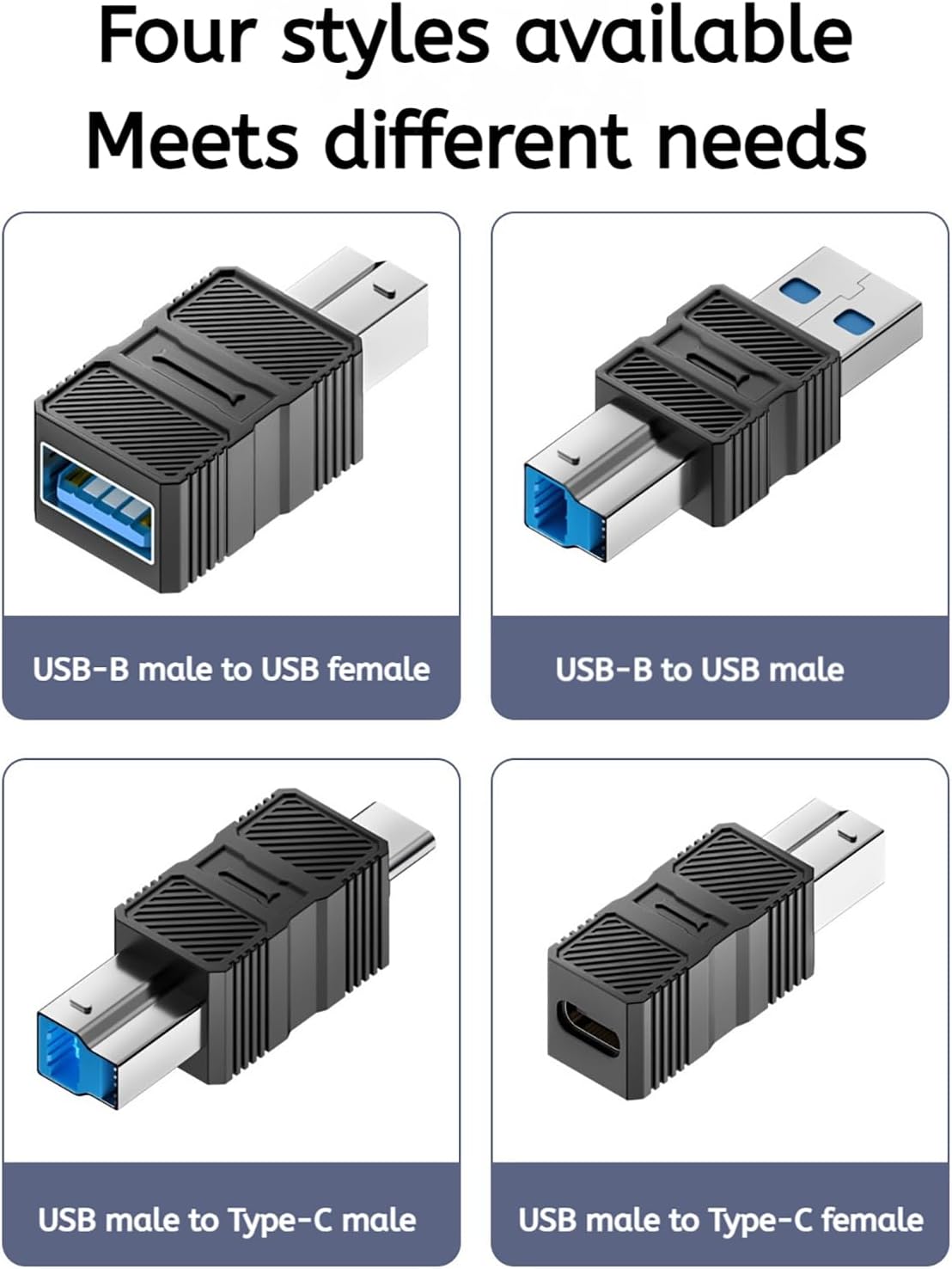 WITRN 3.0 USB C to B Adapter, USB Type-C to USB B Square Connector for Printer, Hard Drive Enclosure, Copier, Scanner