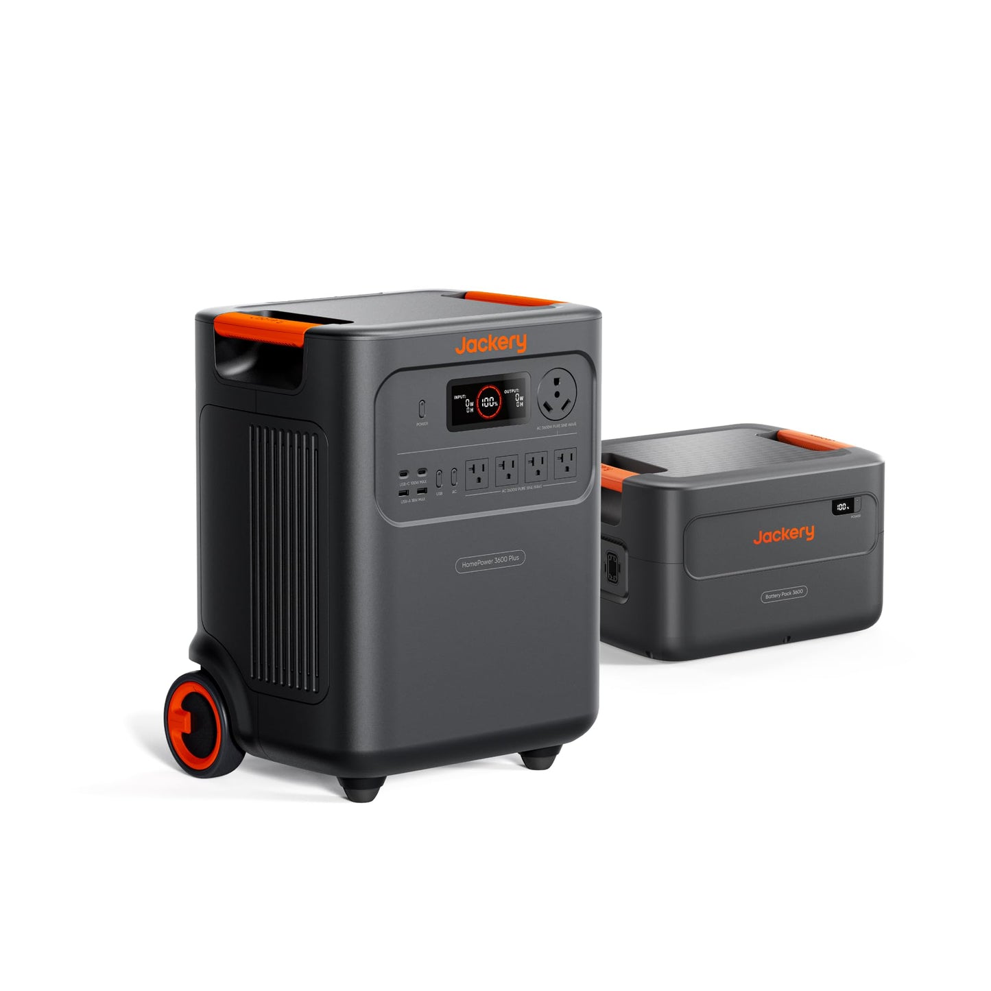 Jackery HomePower 3600 Plus Portable Power Station with Extra Battery, 3600W AC Output, 7168Wh LFP Solar Generator, Expandable up to 21kWh, Essential Home Backup for Home Use, Emergencies