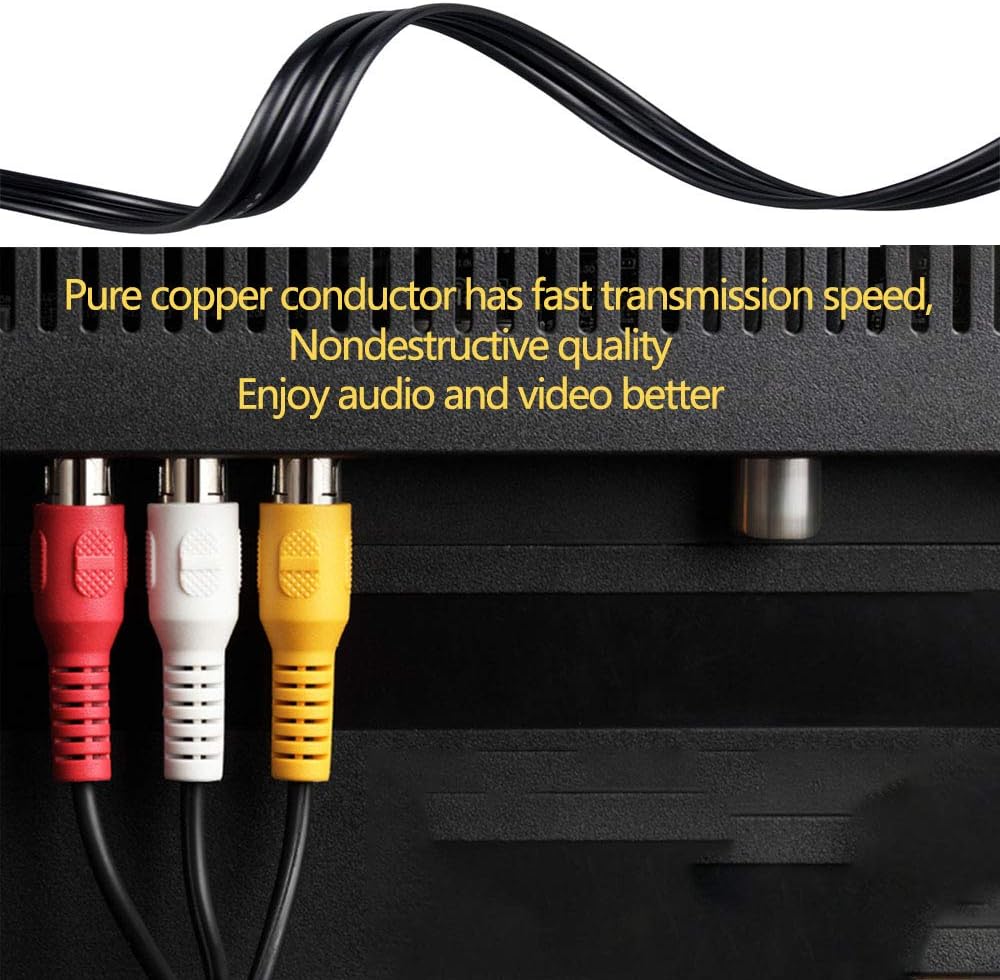 10FT 3.5mm 3 1/8" 3 Love Your TRRS to RCA Stereo Audio Video AUX Cable, Camcorder AV Video Output Cable to RCA Cord