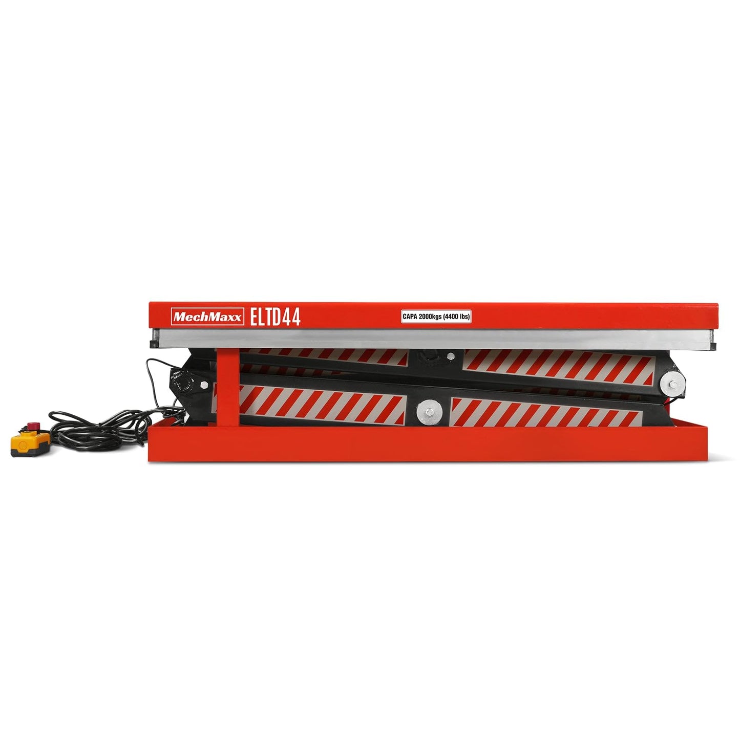 Mechmaxx 4400lbs Capacity Stationary Electric Hydraulic Double Scissor Lift Table, 51.2” x 33.5” Platform, 70.1” Lift Height, UL Certified Motor,Model ELTD44