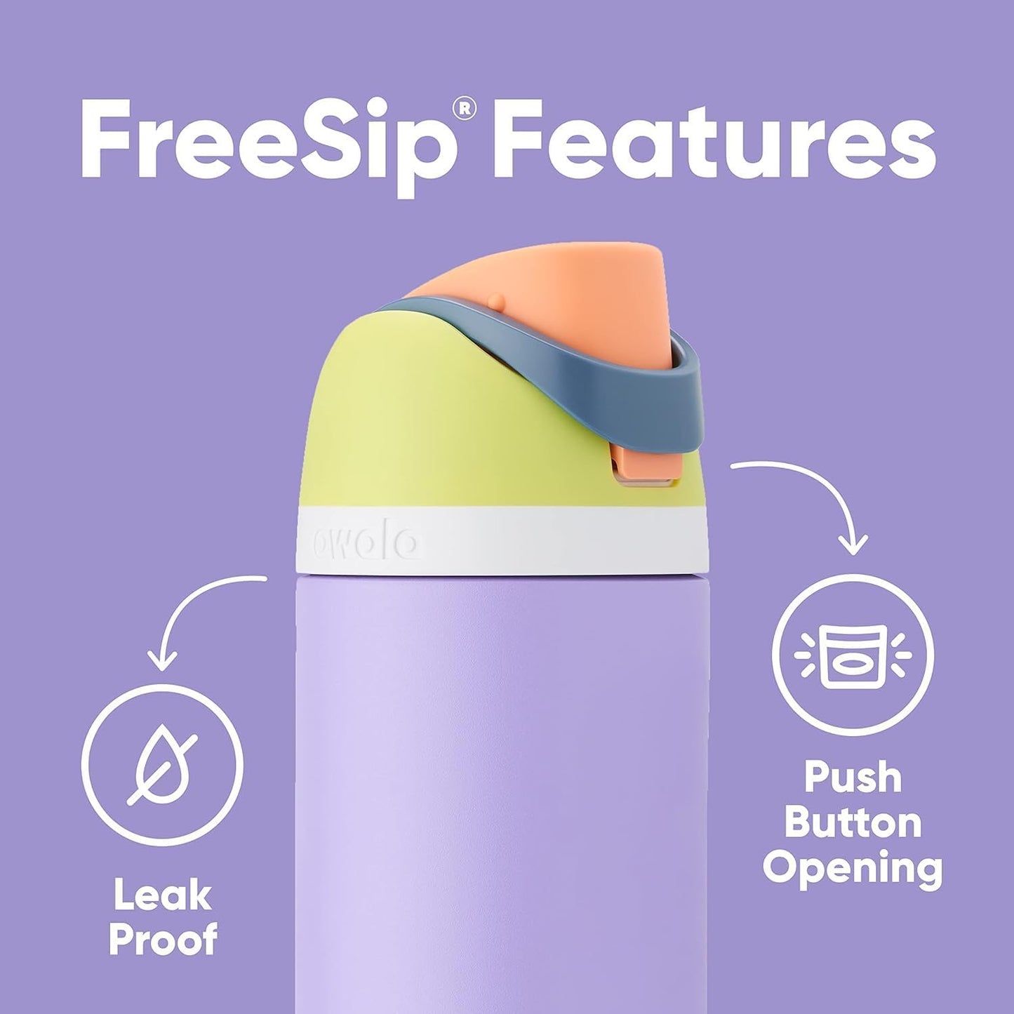 Owala FreeSip Insulated Stainless Steel Water Bottle - 40 oz BPA-Free with Straw | Surfs Edge Design