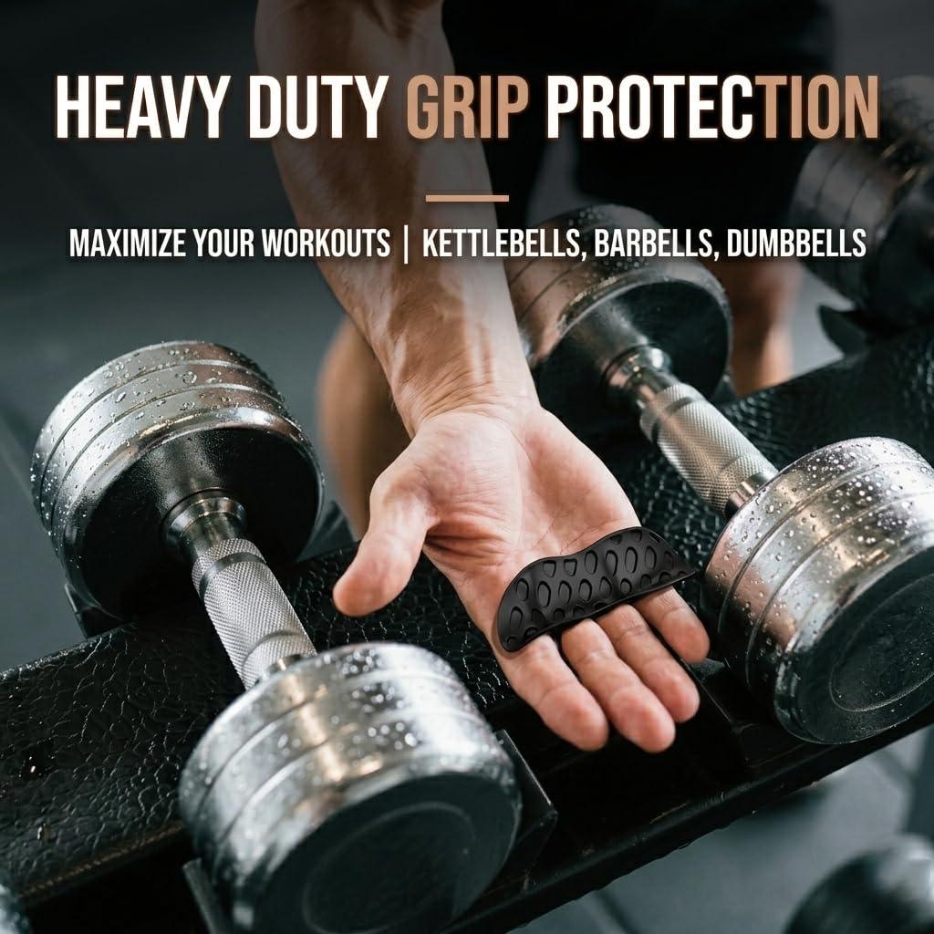 NADUSEP Gym Grips Anti-Slip for Weight Lifting – Silicone Workout Grips Pads for Palm Callus Protection, Ergonomic Weightlifting Gym Gloves for Deadlift Pull Ups Barbell Training Men Women