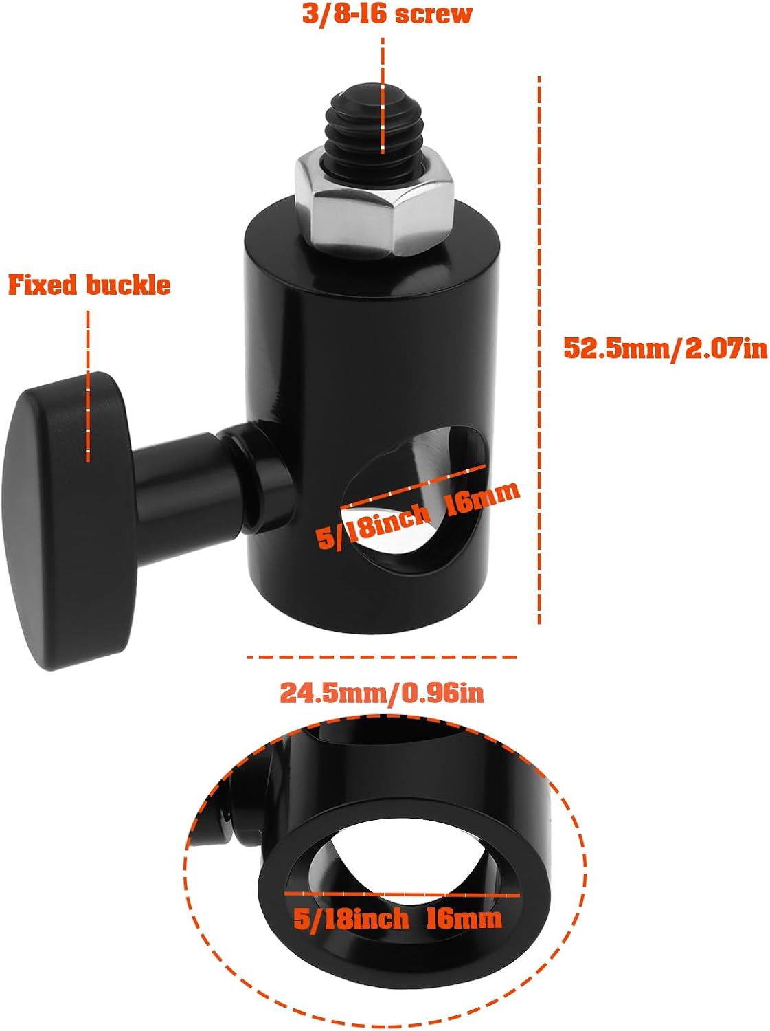 ECSiNG 2X 3/8 Inch 5/8 Inch 3/8 Inch DSLR Quick Conversion Adapter for Photographic Light Stands Pan Heads Flash