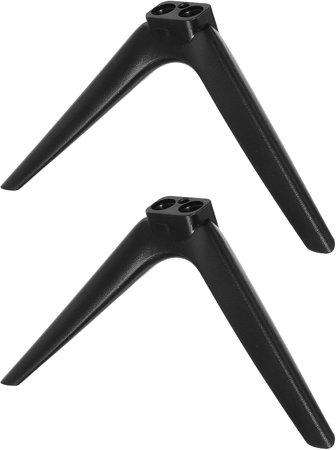 MOBUTOFU 15mm No-Drill Television Stand Mount Base with Dual-Hole Plastic Feet, Stable Tabletop Support for Monitors