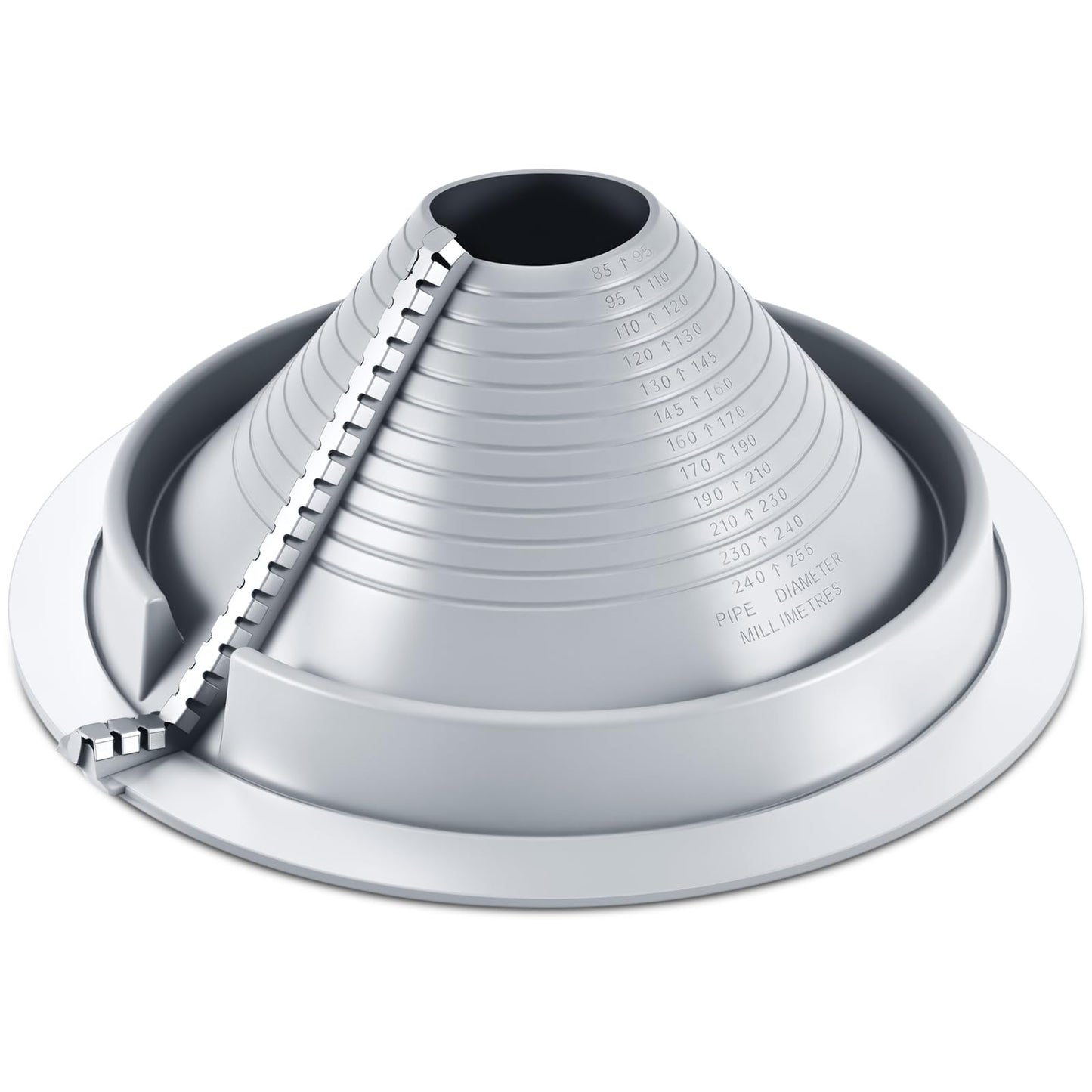 1 Pack #3 Epdm Roof Pipe Flashing Boots 3-1/4" - 10" Pipe Flexible Metal Roof Vent Pipes Flashing, Retrofit Roofs Jack Boot with Aluminum Base for Metal Roofs Repair