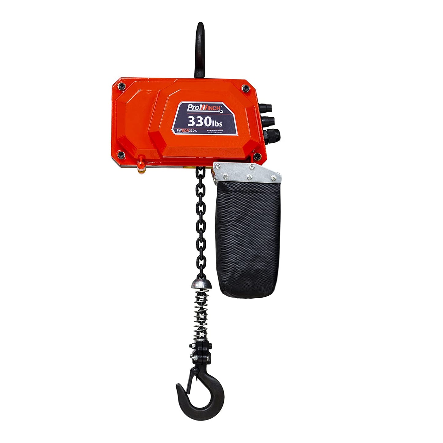 Prowinch Electric Chain Hoist 110V 330lb Lifting Capacity, Single Speed Mini Hoist Lift, 10ft G80 Chain with Wired Remote Control