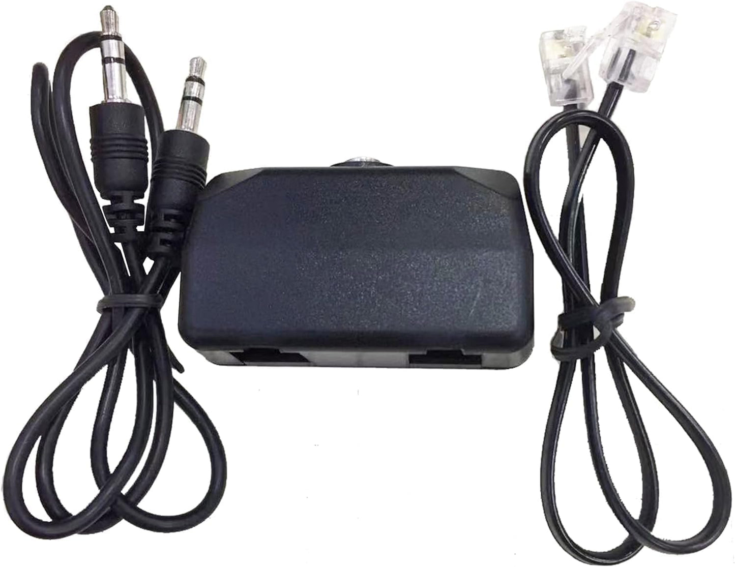 eoqo RJ11 3.5mm 2-Pack Analog Telephone Adapter Splitter for Telephone & Voice Recorder, Dual Ports
