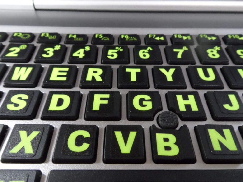 Sovereign GA 3 Keyboard Stickers Big Bright Luminescent Symbols. Will Not Wear or Fade. Yr. Warranty. Great for Sight