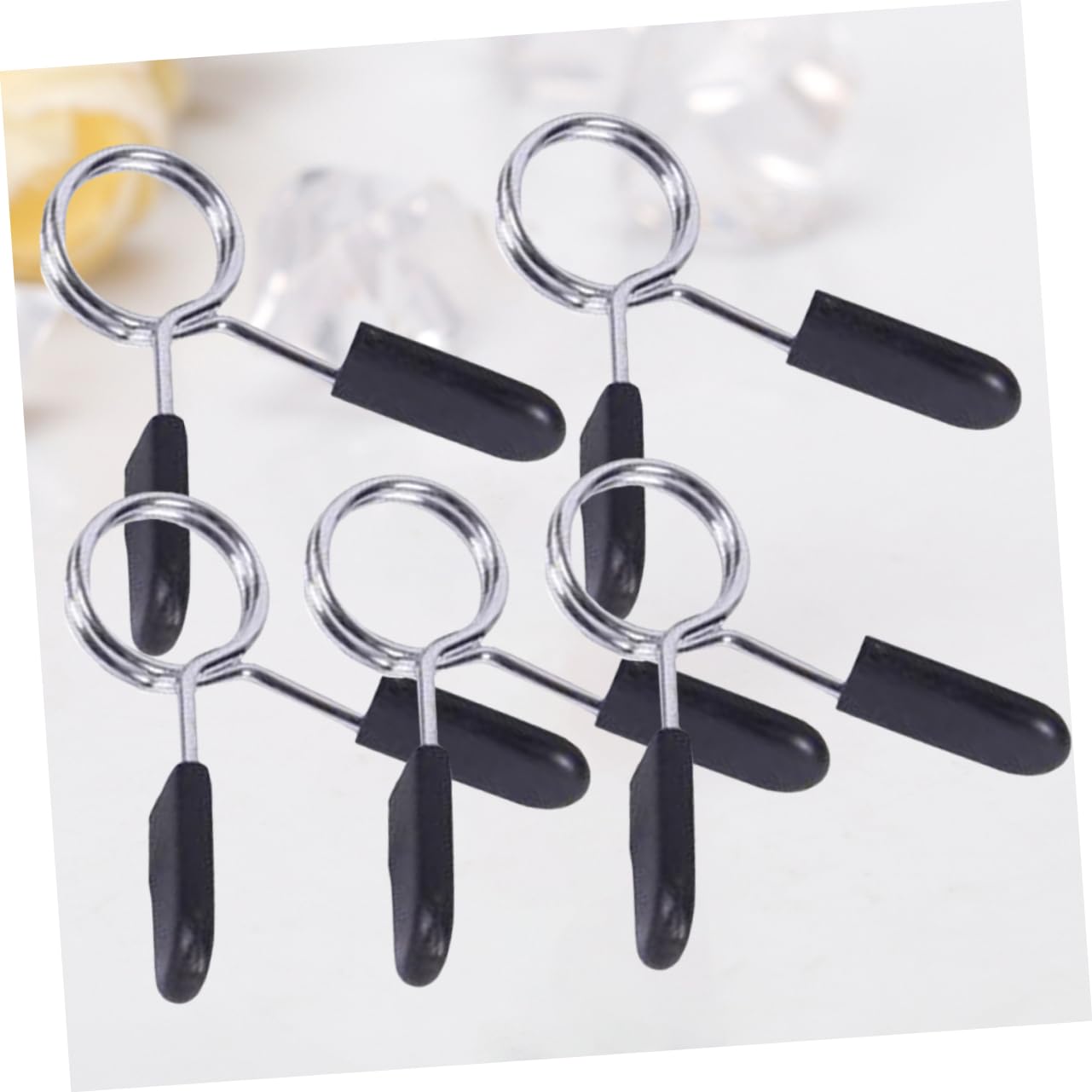 5pcs Barbell Spring Clip Collars, 1.18In Weight Lifting Clamps, Dumbbell Collar Spring Clips for Gym, Powerlifting, Cross Fit, Weightlifting
