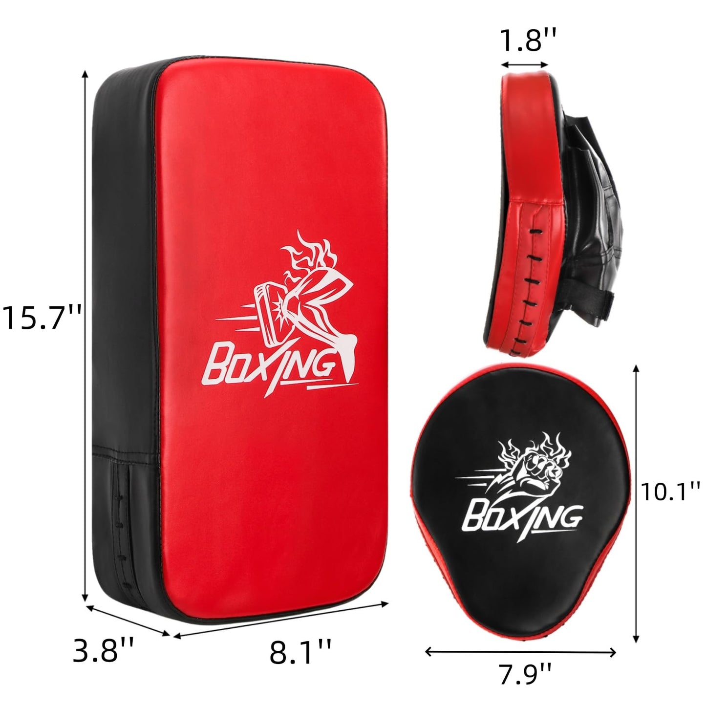 Cididu 2-in-1 Punching Mitts Kick Pack Set, Boxing Mitts Focus Pad for Beginners, Durable Taekwondo Kick Pad, Adjustable Soft Shield Training Pad Set for Kickboxing Karate Muay Thai MMA Training