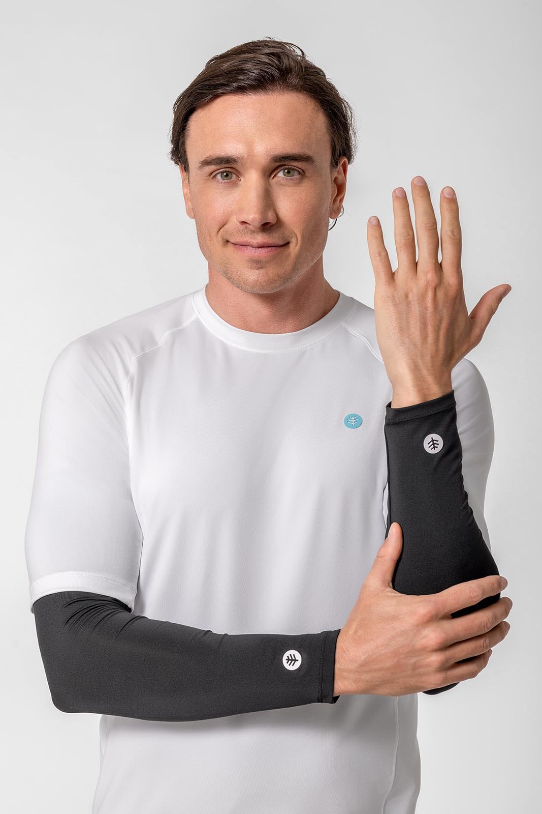 Coolibar Men's Performance Arm Sleeves - UPF 50+ Sun Protection - MaxShield in Black