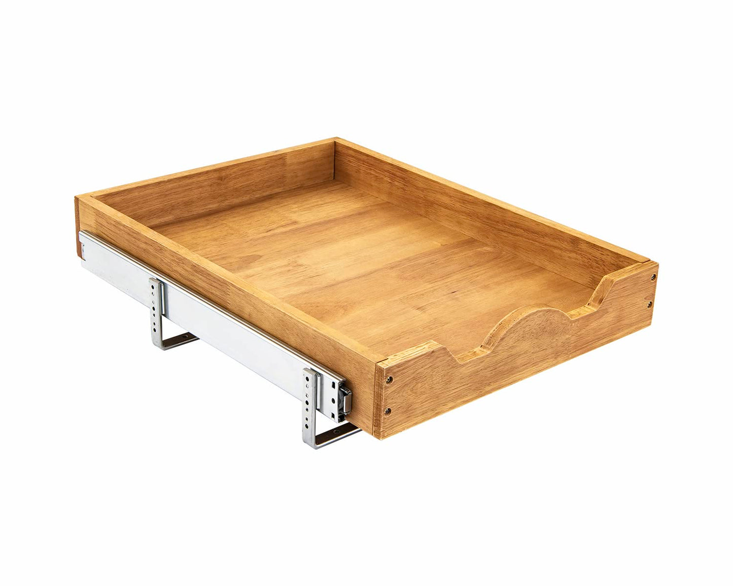 DINDON 1 Tier Pull Out Cabinet Organizer (20" W x 21" D) Single Tier Heavy Duty Slide Out Wood Drawer Under Sink Shelf Organization Storage