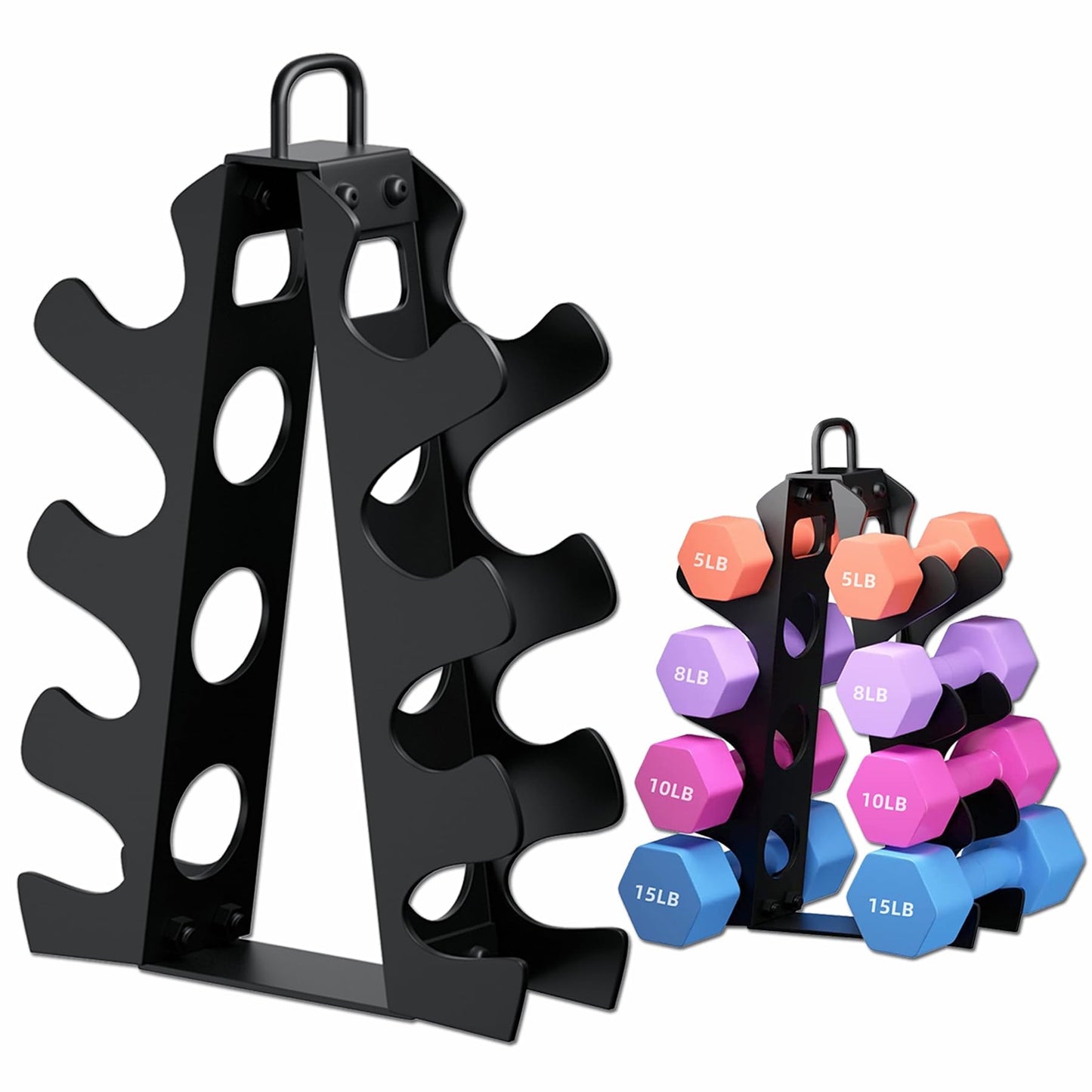 Weight Rack for Dumbbells, 4 Tiers A-Frame Dumbbell Rack Stand Only for Home Gyms Workout (Dumbbells not include)