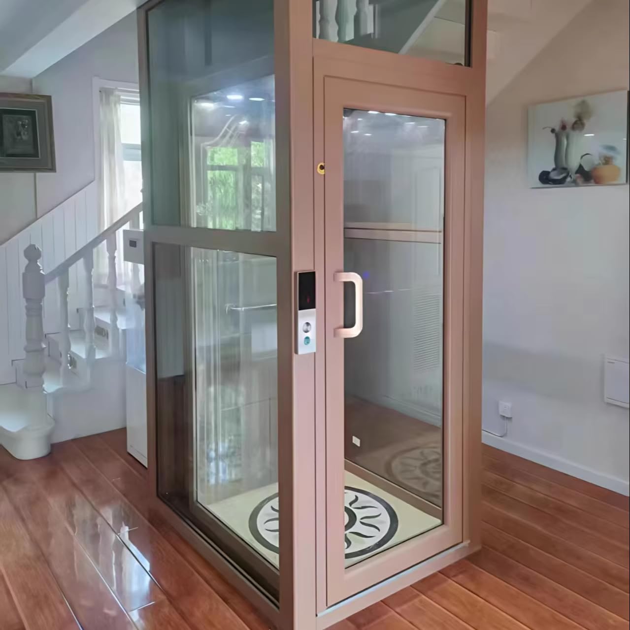 Residential Home Elevator Wheelchair Accessible Lift System Seniors Disabled Custom Tailor-Made Compact Space-Saving Design Multi-Floor Indoor Vertical Platform