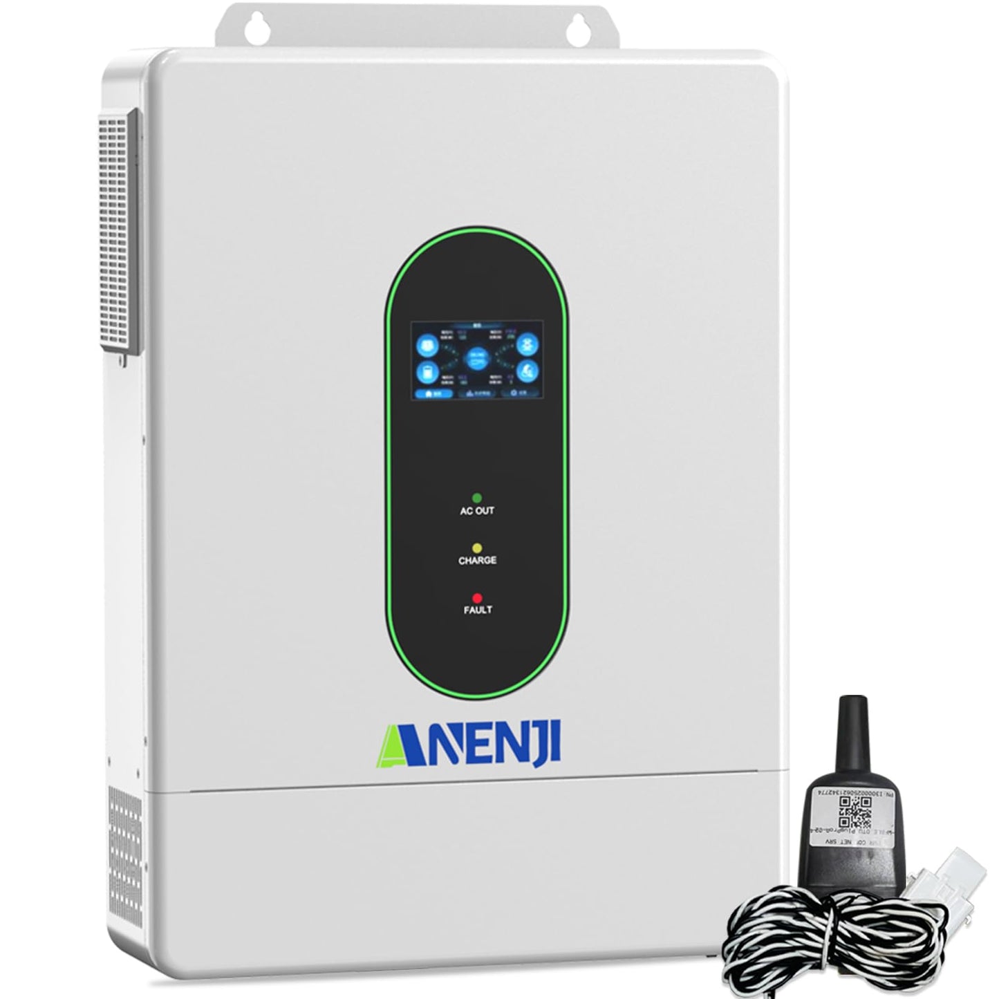 Aninerel 12000W Solar Hybrid Inverter 48V DC to 120V/240V AC Single Phase Split Phase Power Inverter, Pure Sine Wave, Built-in 2 MPPT Controller, Max. 220A Battery Charging, Parallel 6 Units, UL1741
