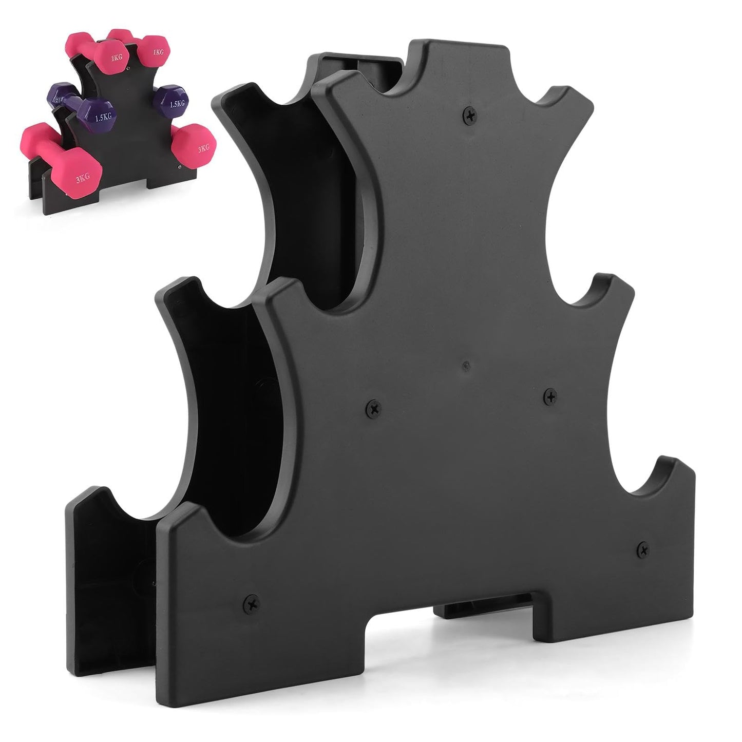 Dumbbell Rack Stand Only, A-Frame Dumbbell Storage Rack with Handle, Tree Shape Compact Weight Hold, Multilevel Weight Storage Organizer for Home Gym Workout