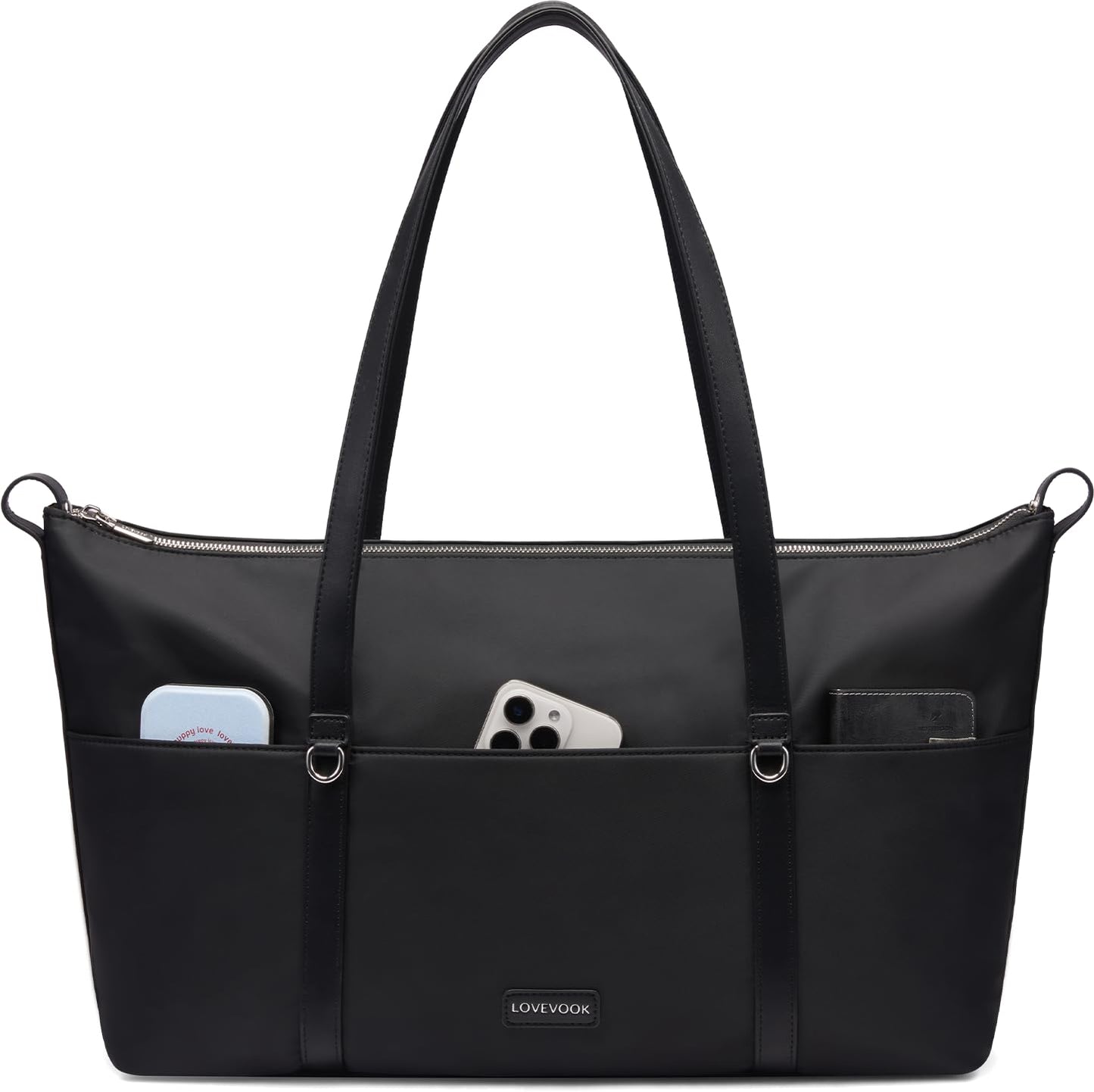 LOVEVOOK Work Tote Bag for Women, 15.6 Inch Laptop Shoulder Bag with Large Cup Holder, Professional Computer Tote Briefcase for Teacher Nurse Office Gym Travel Weekender