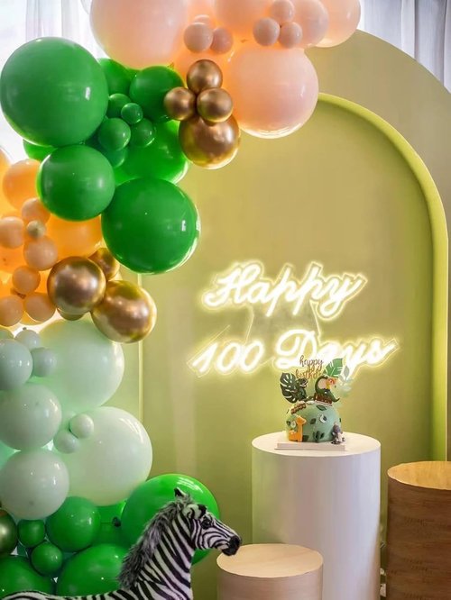 FOTIOMRG Green Balloon Garland Arch Kit - 110-Piece Set with 18", 12", 10", & 5" Latex Balloons for Parties