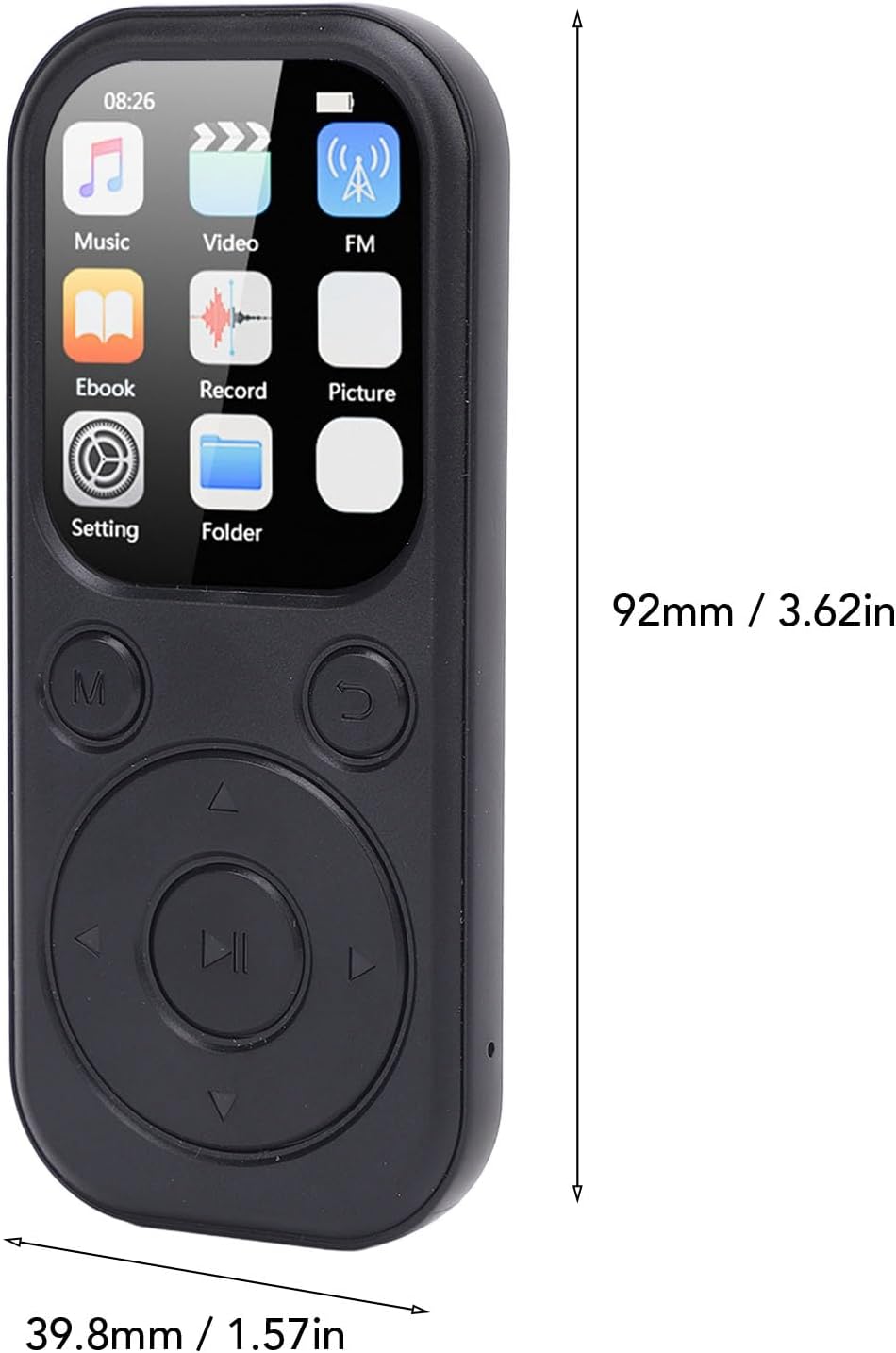Zopsc MP3 2.01 Inch 128GB (32GB Bluetooth Player, HiFi Sound Portable Music Player with Screen, Stylish