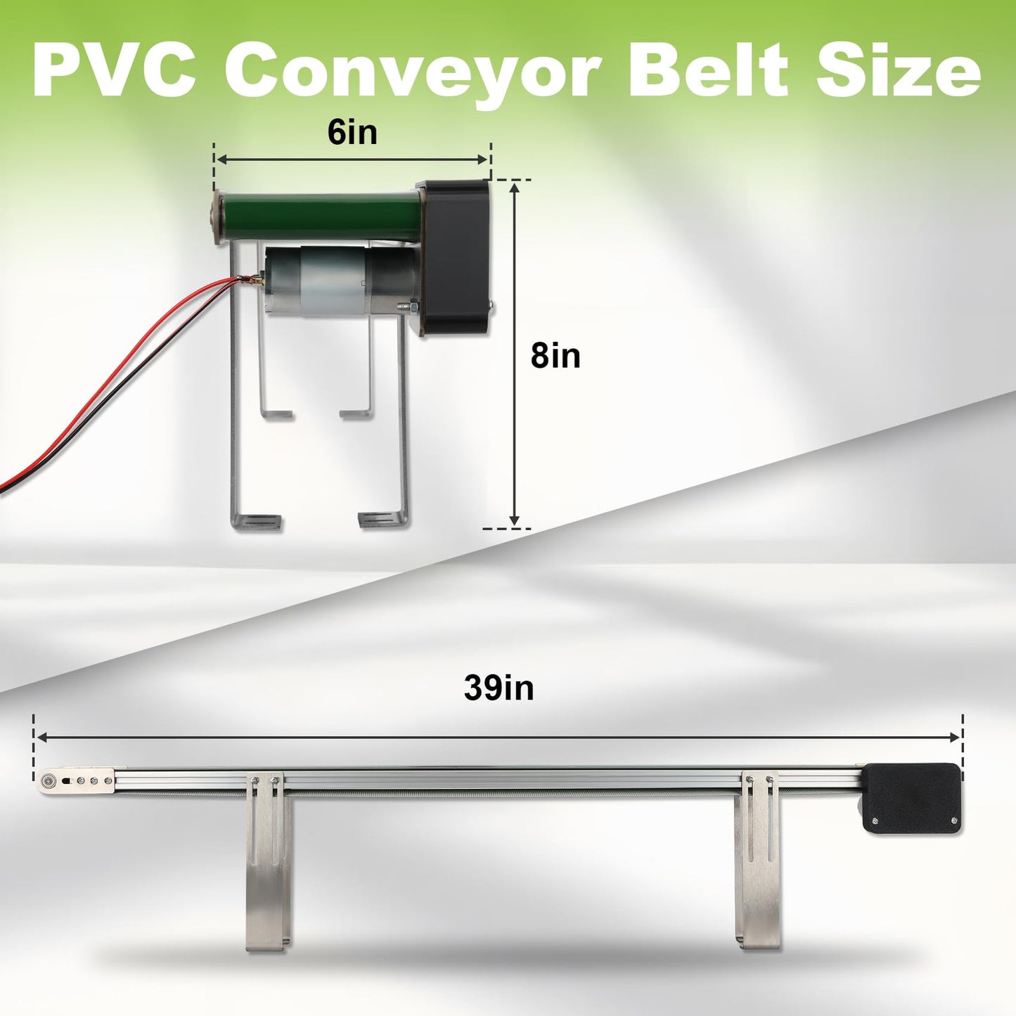 Belt Conveyor 39 inch, Ddjustable-Speed Small Conveyor Belt, Desktop PVC Bonveyor Belt with Built-in sensors, Easy to Assemble, 39 inch Conveyor Velt for Production Lines, Laboratories, Homes