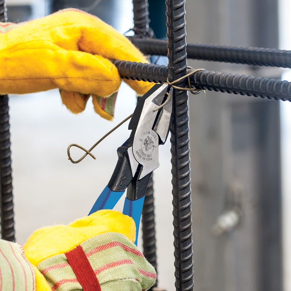 Klein Tools Tie Wire Reel and Heavy-Duty Ironworker's Pliers Bundle