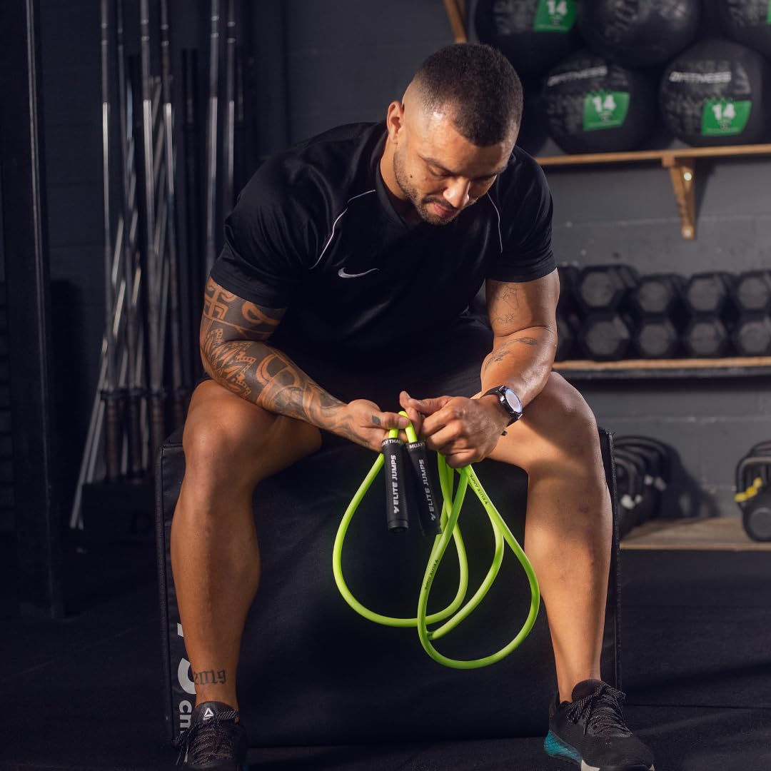 Muay Thai 3.0 Weighted Jump Rope for Men & Women - Professionally Designed for High-Intensity Training | Muay Thai Jump, MMA & Fitness Jump Rope - Full Body Workout Weighted Rope