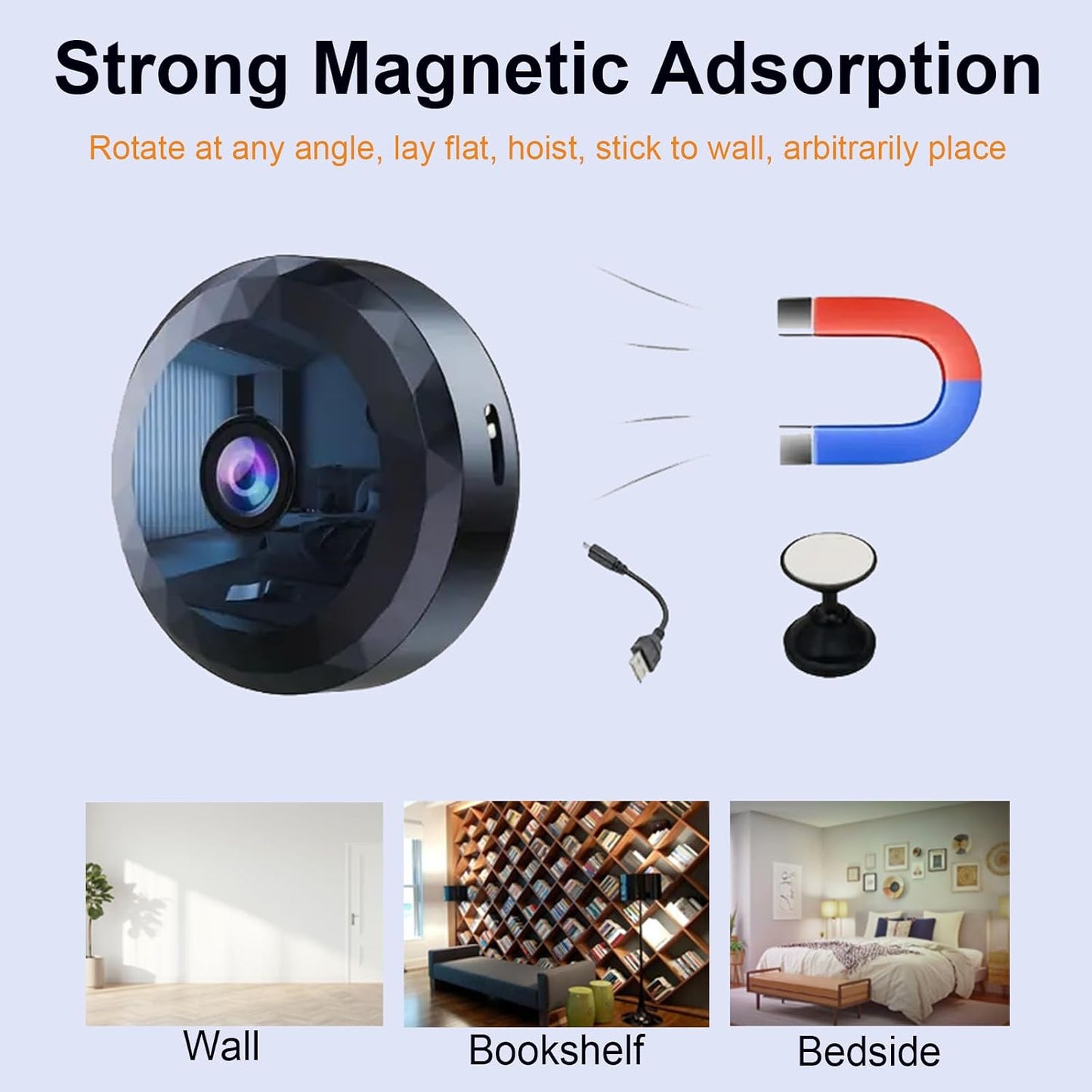 ZMDCAM 2K Hidden Camera - WiFi Mini Wireless Security Camera, Perfect for Indoor and Outdoor Security and Pet/Baby
