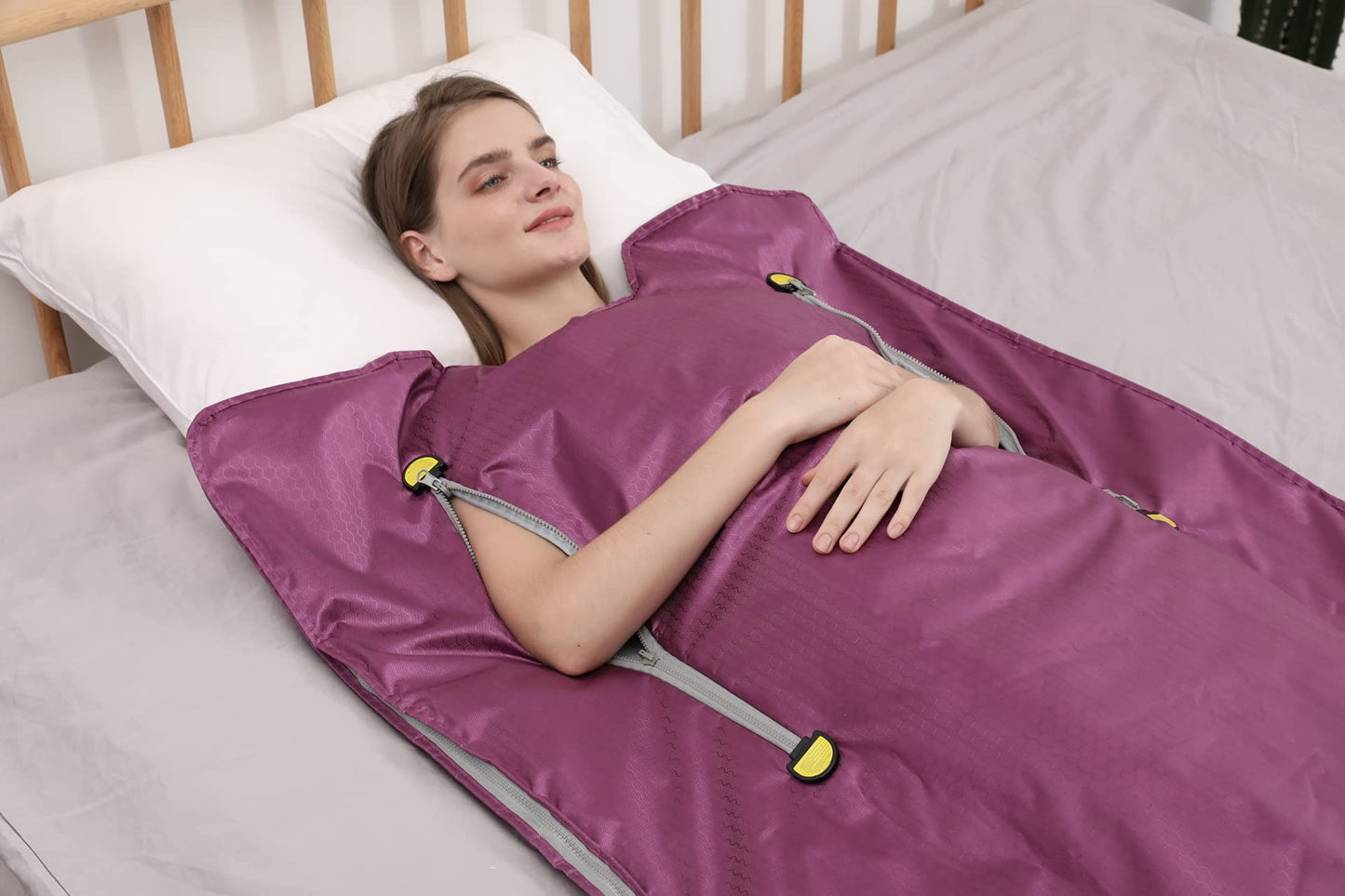 TaTalife Infrared Sauna Blanket, Sauna Blanket for Home Use, Portable Sauna Infrared for Detoxification and Recovery, Adjustable 85-185°F Temperature Range