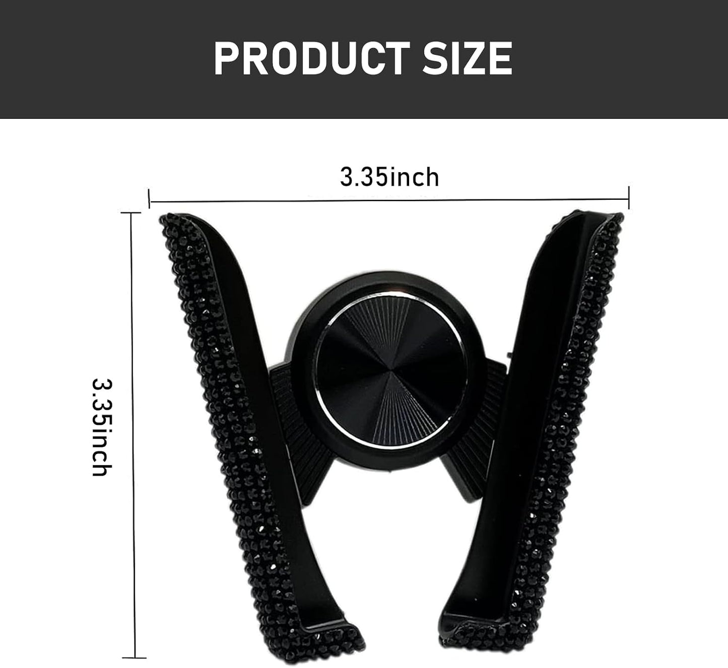 awlbed 1 PC Bling Car Mobile Phone Holder, Personalized Rhinestone Design Elastic Adjustable Fully Automatic Opening