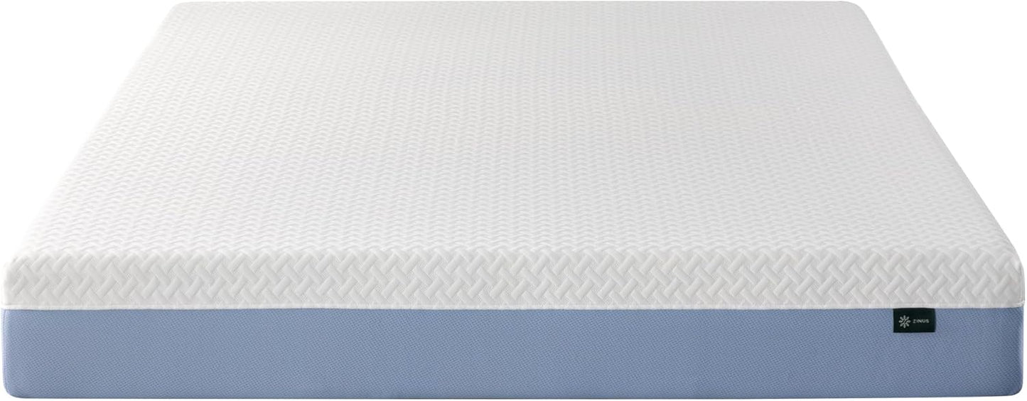 Zinus 8 Inch Queen Memory Foam Mattress - Cooling Comfort, Fiberglass Free, Medium Feel, Safe Materials