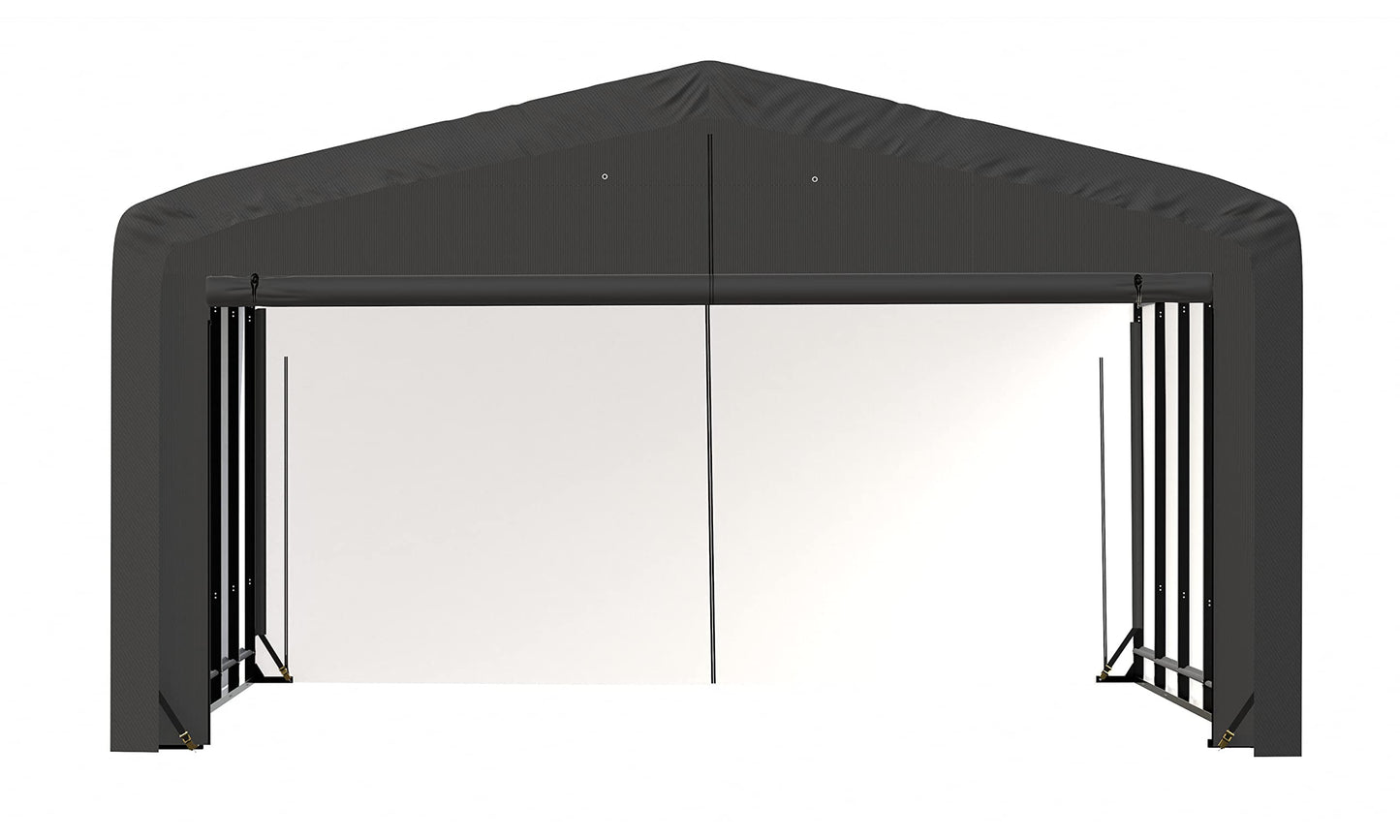 ShelterLogic ShelterTube Garage & Storage Shelter, 20' x 23' x 12' Heavy-Duty Steel Frame Wind and Snow-Load Rated Enclosure, Gray