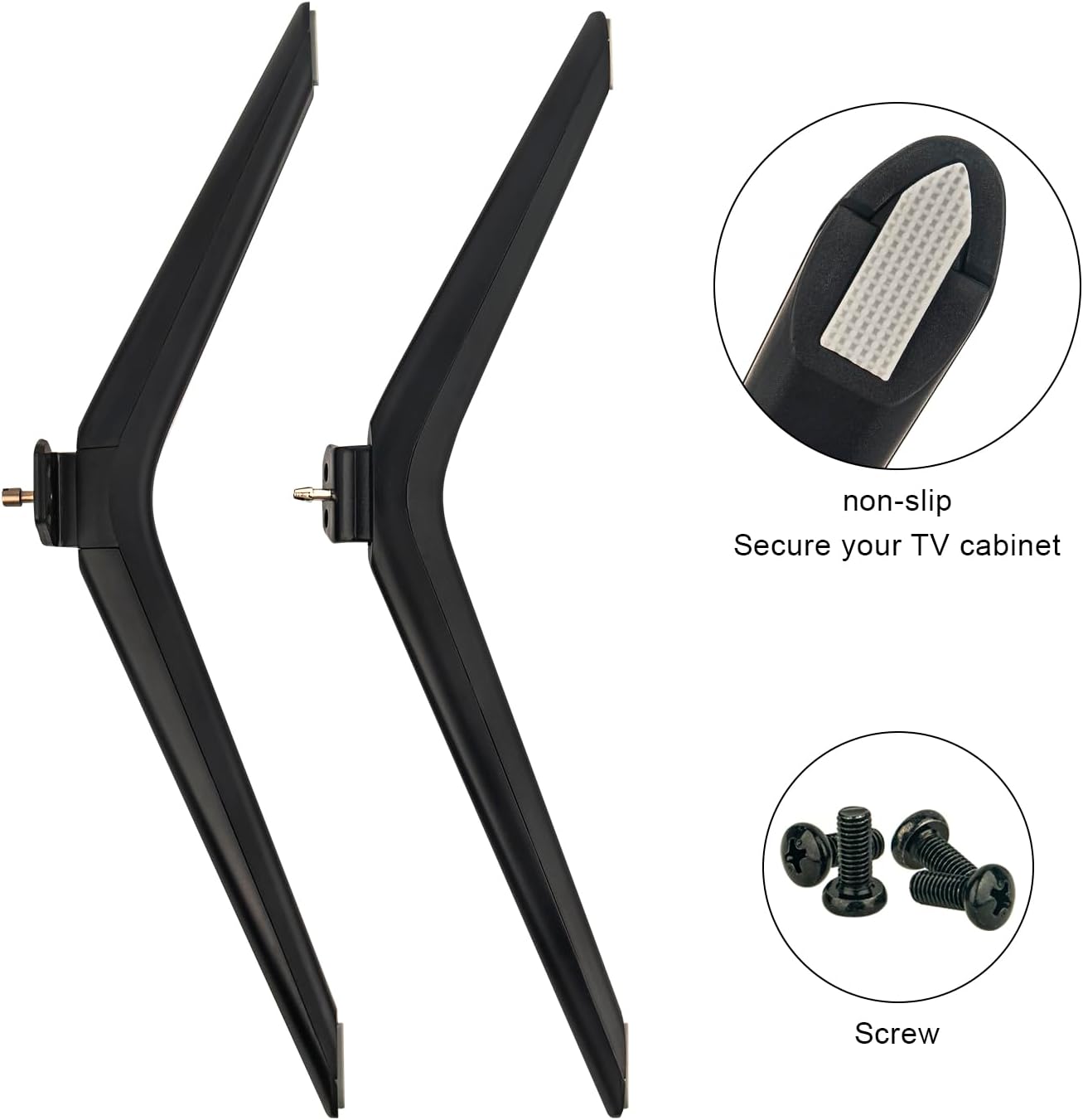 AIDITIYMI 1852-L 1852-R 75R6E3 75A53FUA HU75A6170FUWR 75 Inch 4K 2020 TV Base Stand, TV Stand Legs Replacement