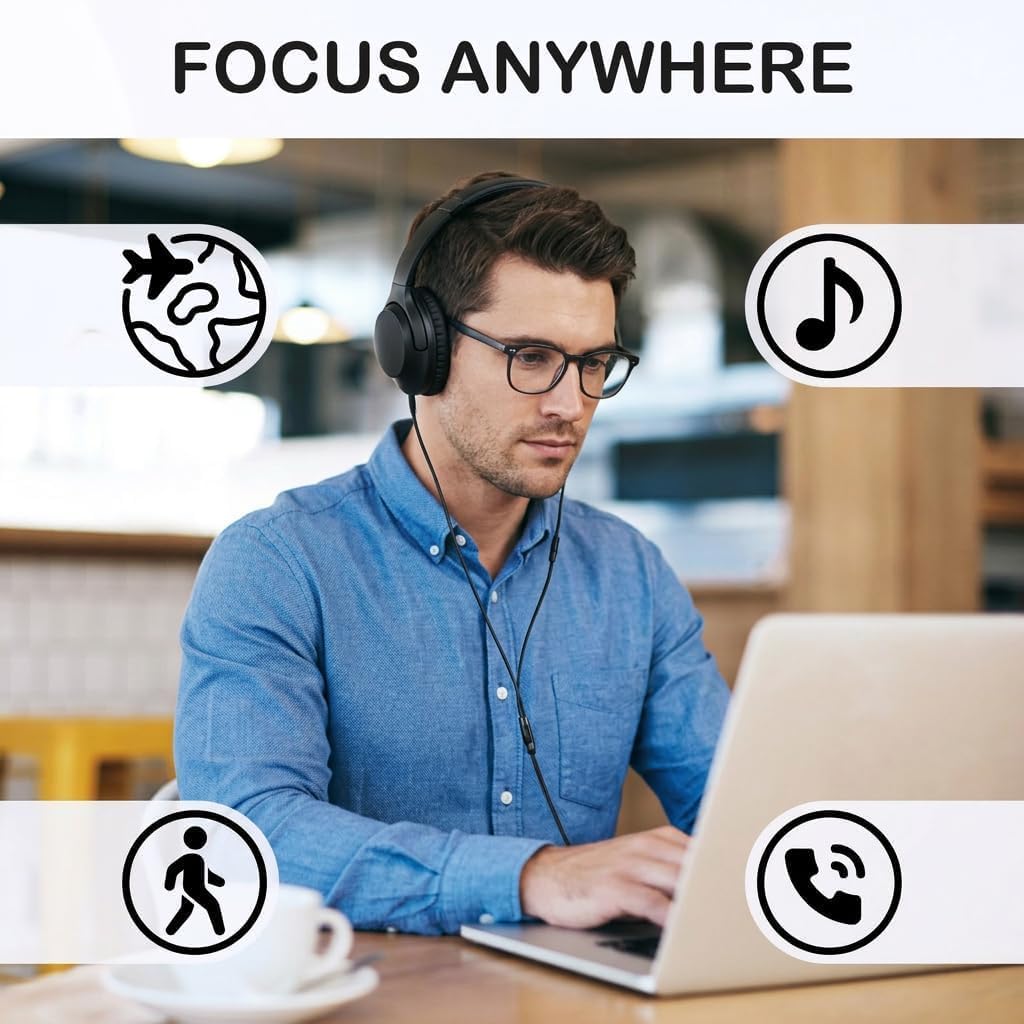 Generic 3.5mm Commute 2 Pack Wired Earbuds in-Ear Headphones with Microphone & Volume Control, Jack Stereo Sound, Noise