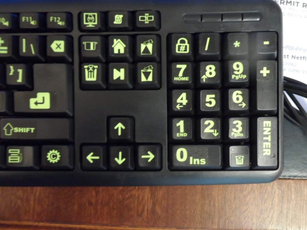 Sovereign GA 3 Keyboard Stickers Big Bright Luminescent Symbols. Will Not Wear or Fade. Yr. Warranty. Great for Sight