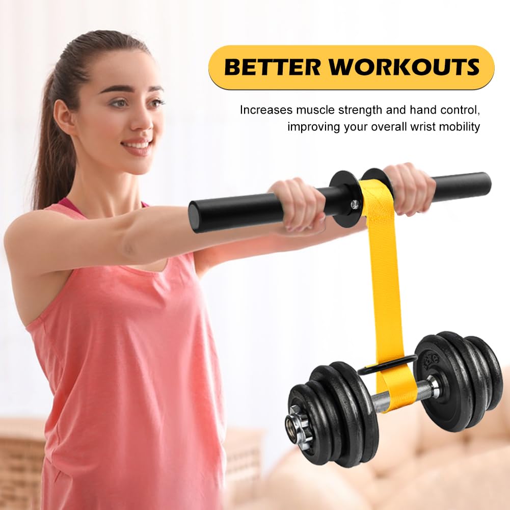 Forearm Strengthener and Wrist Roller, 43.3/51.2 Inch Adjustable Ultra-Strong Nylon Webbing Wrist Forearm Blaster with Quick Locking Mechanism & Anti-Slip Grips, Max 100+ lbs Load for Grip Strength Training, Climbing, Home Gym