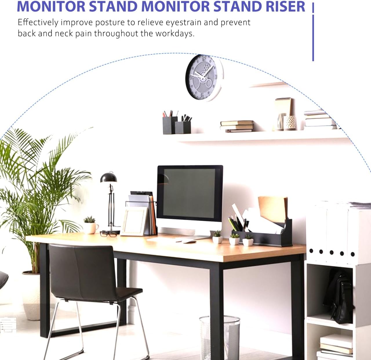 Settings ARTIBETTER Adjustable Computer Monitor Stand Riser with Level Height Up to Load Sturdy Desktop Organizer