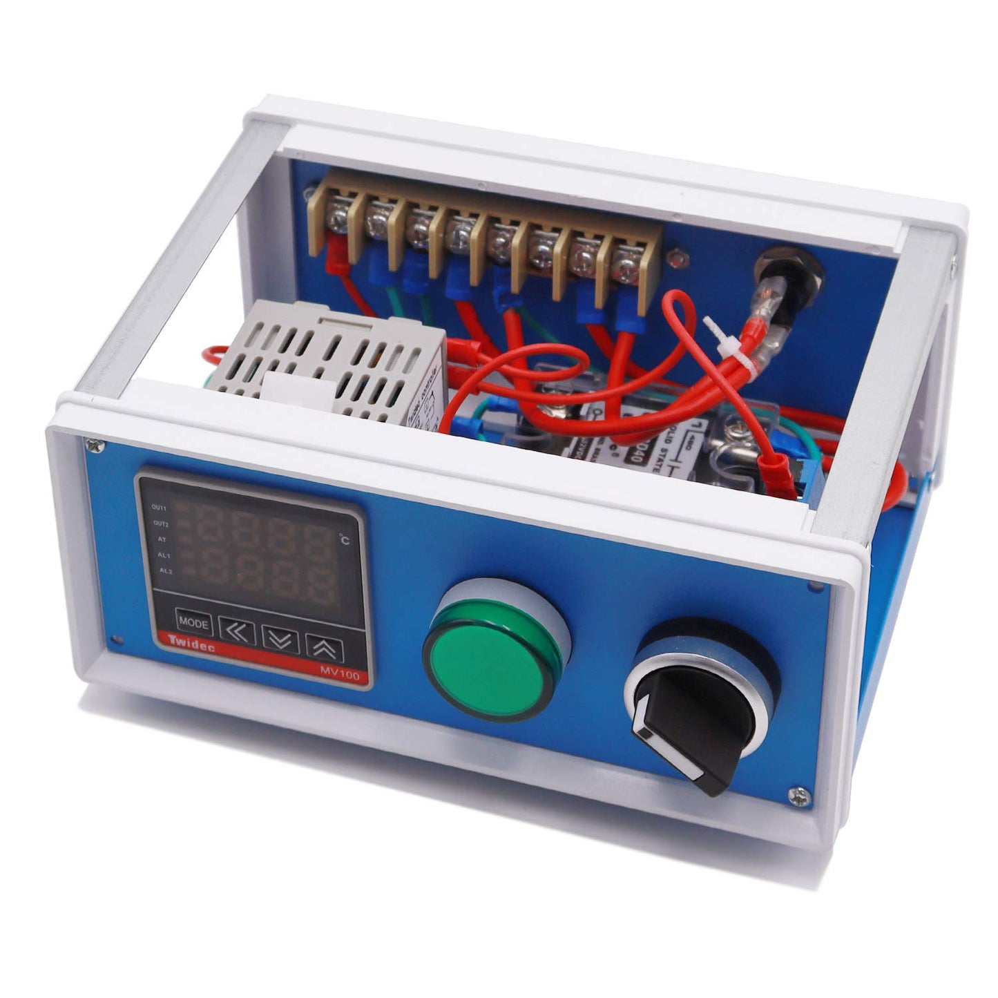 Twidec/Display PID Temperature Controllers Thermostat Box 1000W 10A 110V Temperature Temp Control Box with Solid State Relay SSR 40DA Oven Thermostatic Control Box