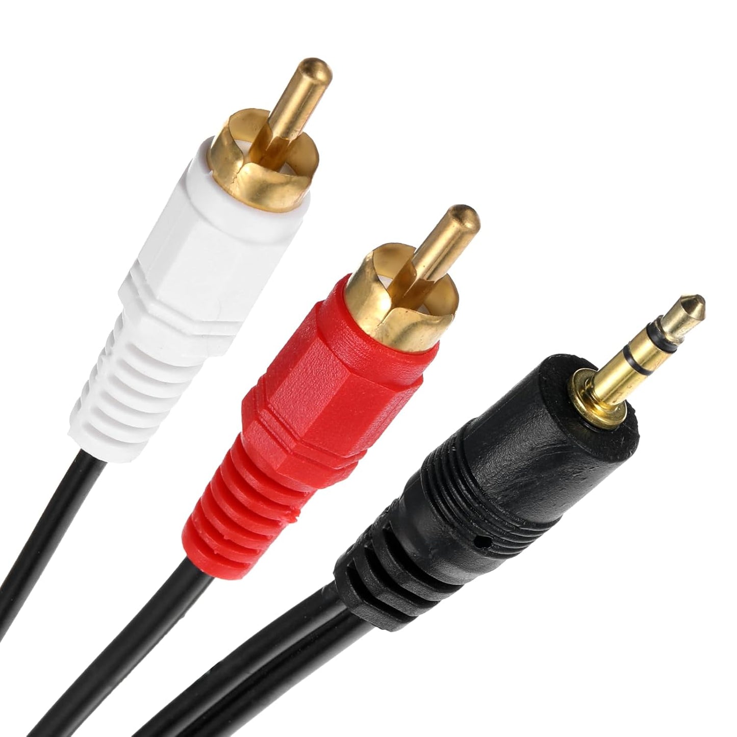 Jxiwfvl 3.5 mm 2RCA MP3, (9.8ft/3m) to Audio Cable, Gold-Plated Plug Stereo Jack to RCA Cable Audio AUX Adapter