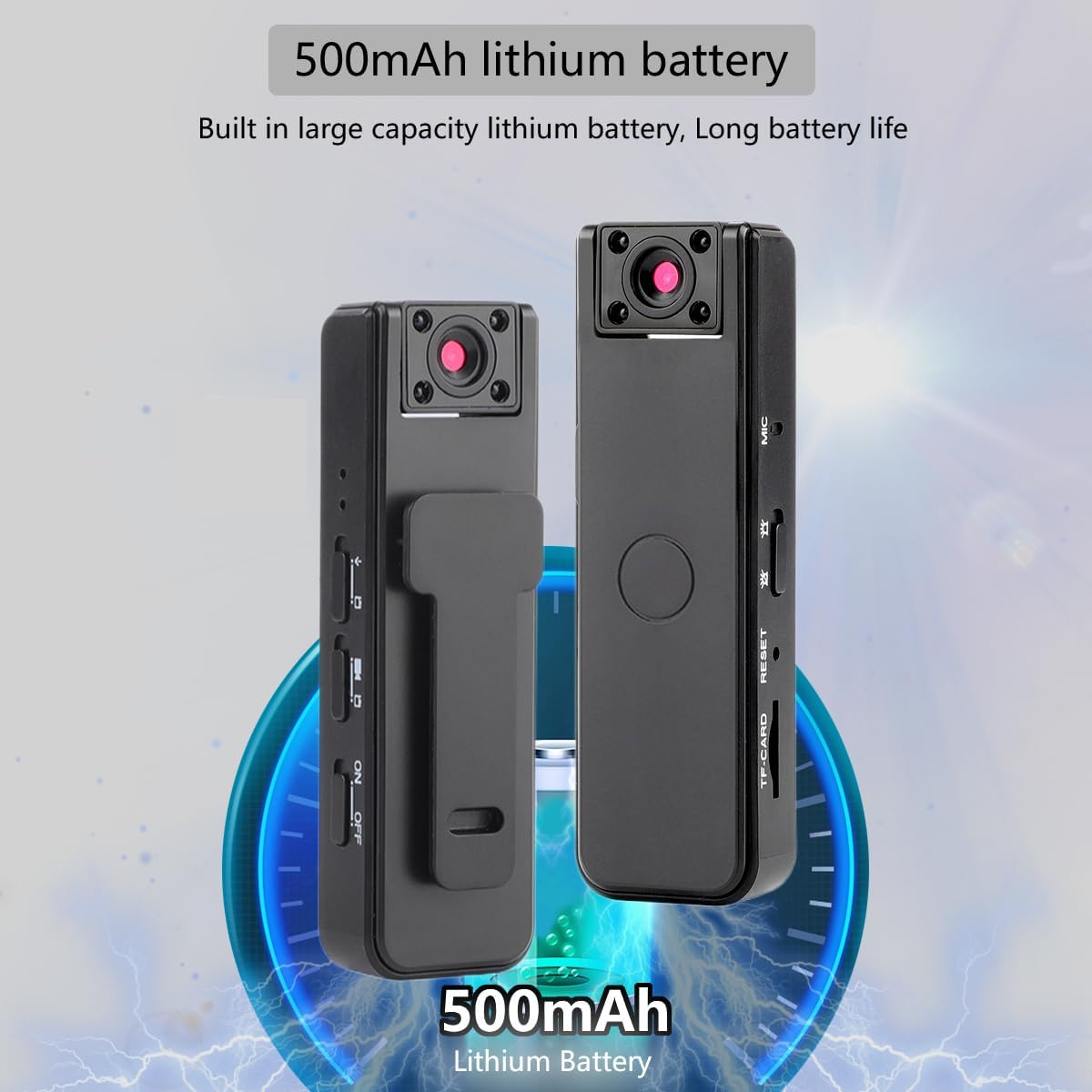 WAONIQ 32g 1080p 180 500mAh Body Cameras with Audio and Video Recording, HD Wearable Camera with Night Vision
