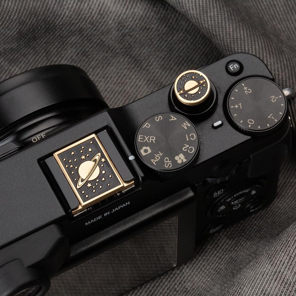 Set z30/z50/d810/d610 X100VI X-T30 X-Pro3 X-Pro2 X-E4(Brass Set) Camera Metal Hot Shoe Cover Shutter Buttons for Nikon